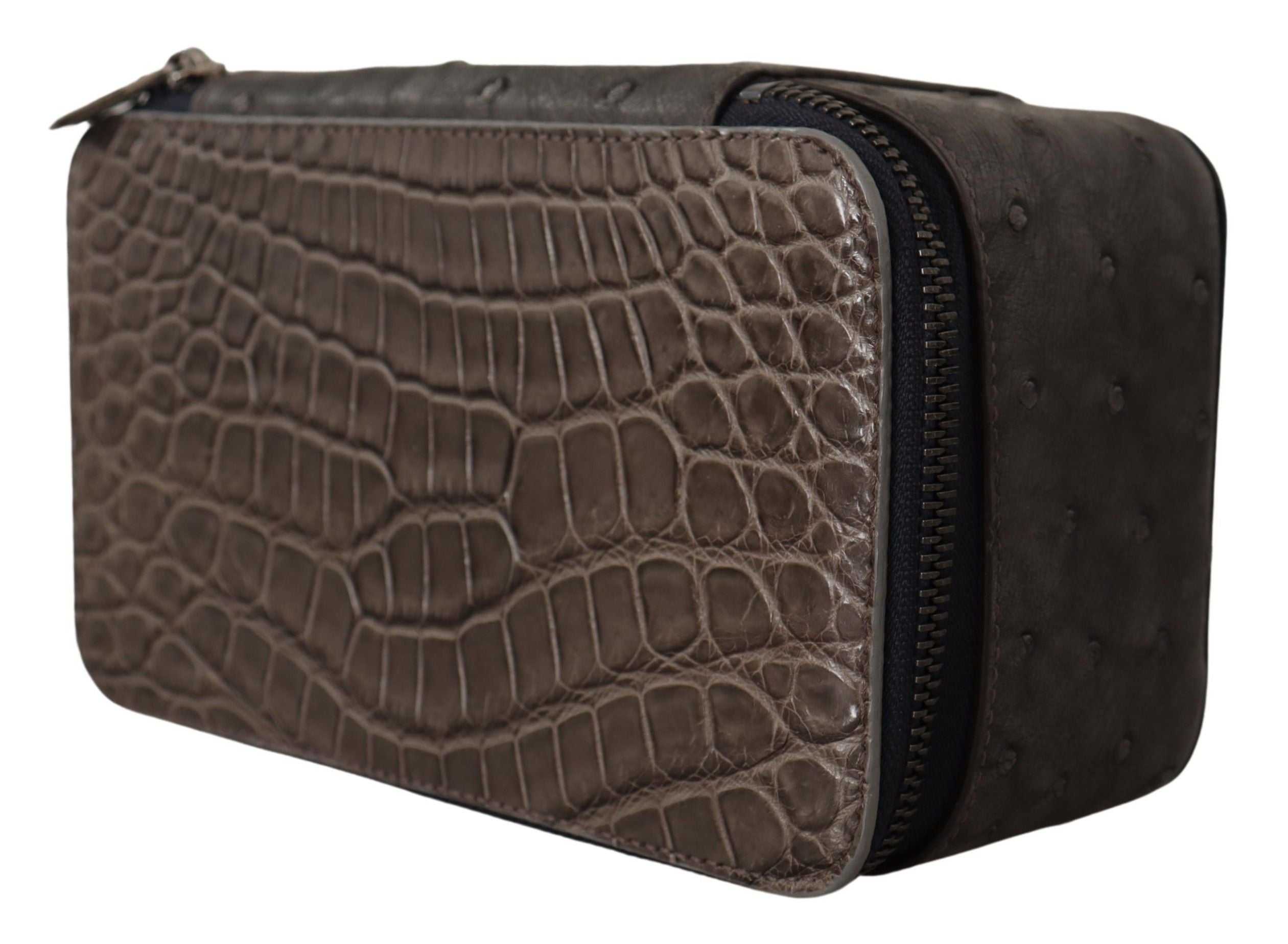 Dolce &amp; Gabbana Exquisite Kosmetiktasche aus exotischem Leder
