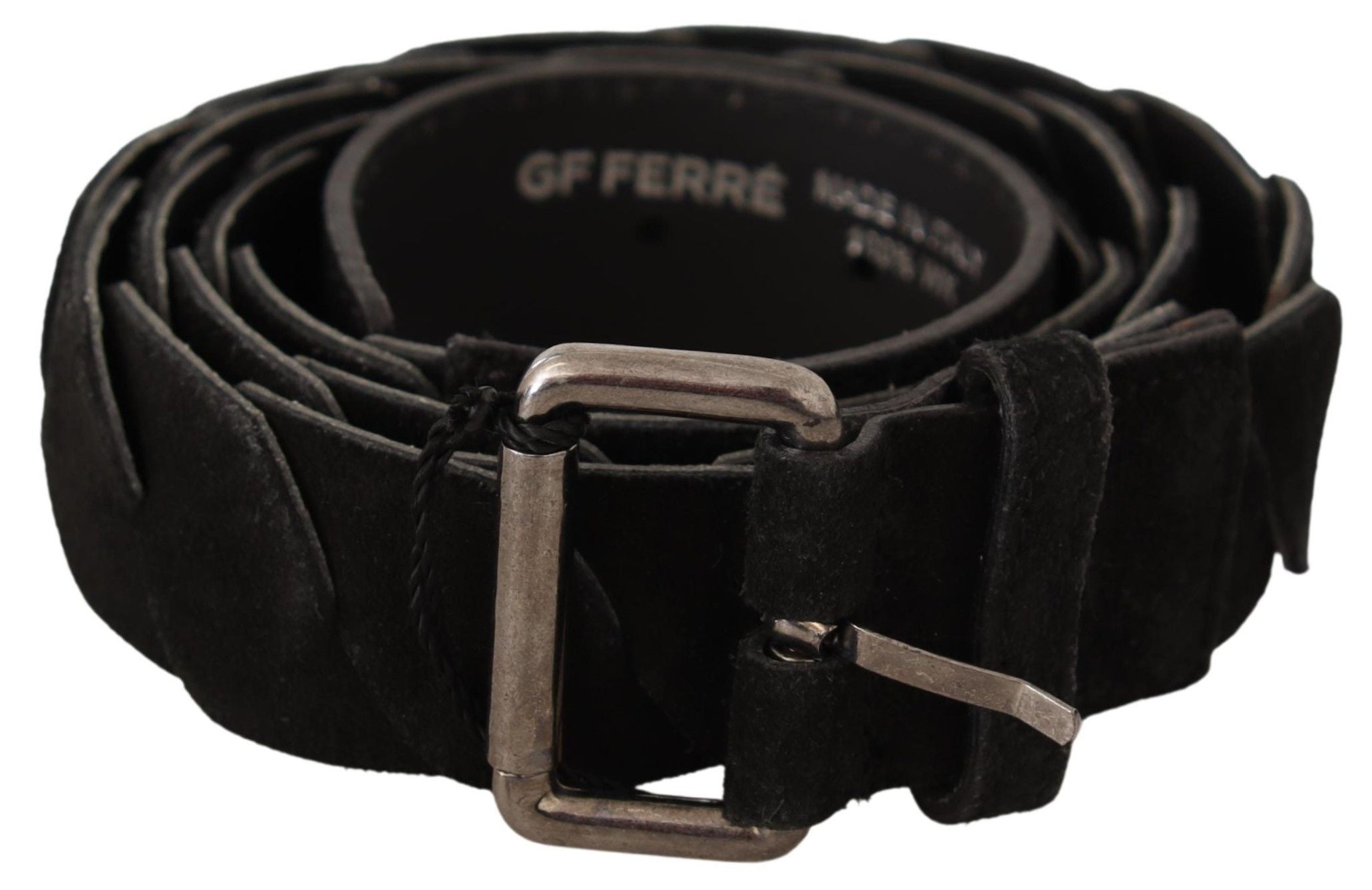 Curea elegantă neagră GF Ferre cu cataramă metalică