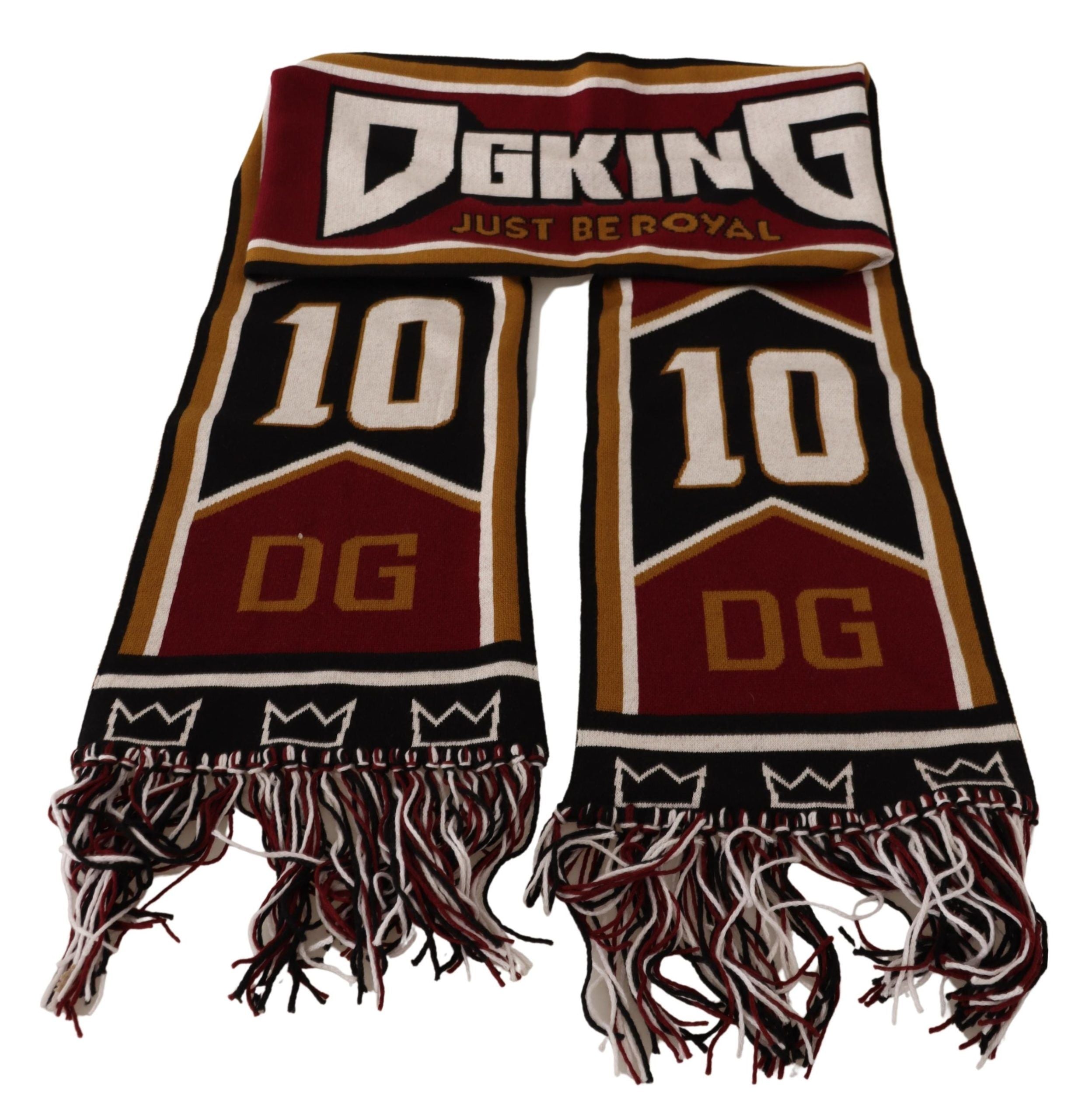 Dolce &amp; Gabbana Eleganter DG King Schal aus Wolle und Kaschmir