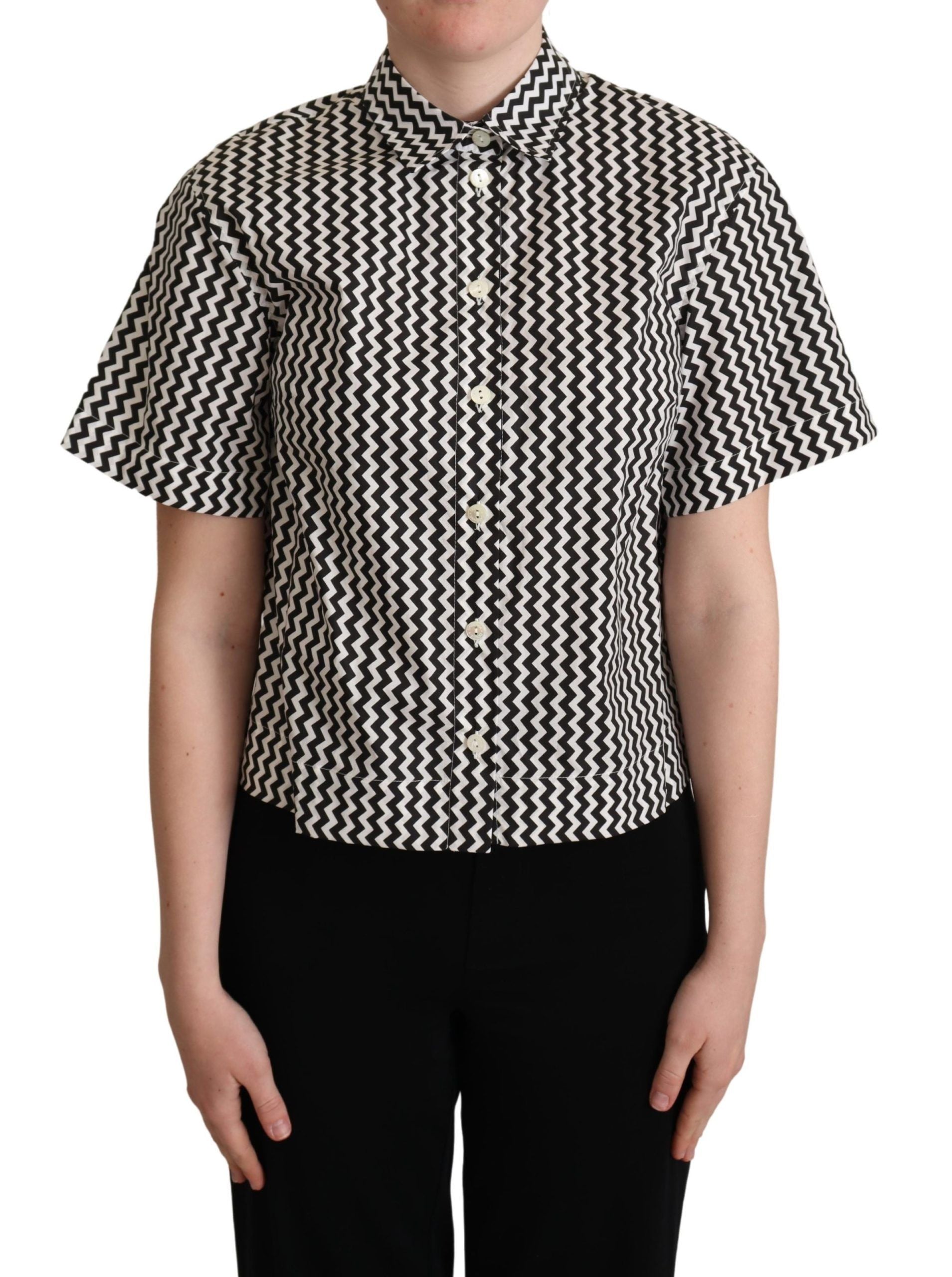 Dolce &amp; Gabbana Zigzag Elegance Poloshirt aus Baumwolle