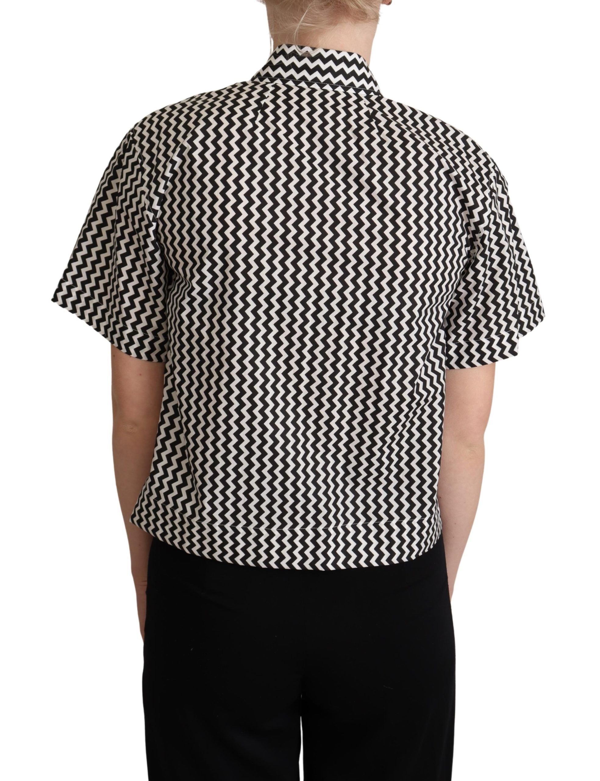 Dolce &amp; Gabbana Zigzag Elegance Poloshirt aus Baumwolle
