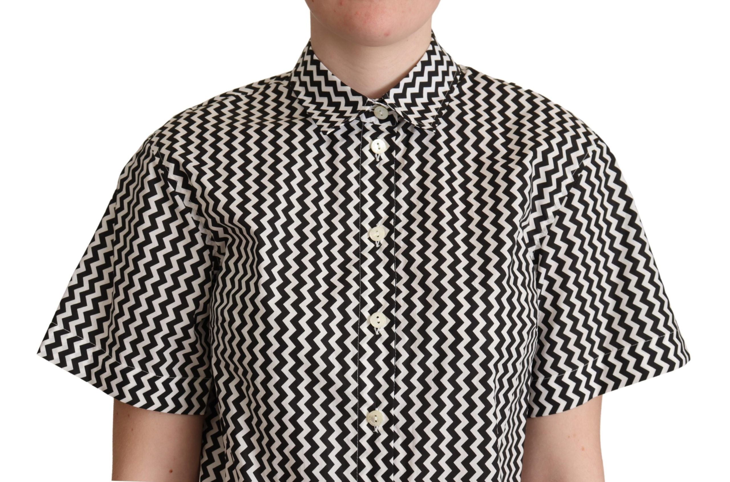 Dolce &amp; Gabbana Zigzag Elegance Poloshirt aus Baumwolle