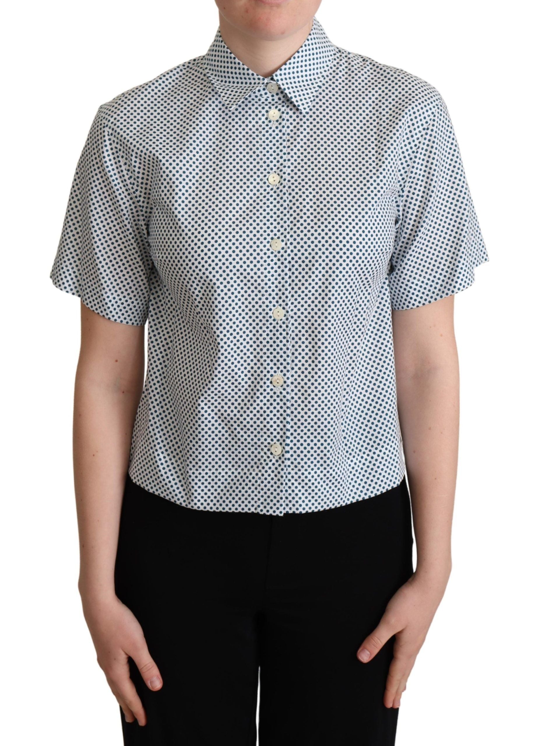 Dolce &amp; Gabbana Elegantes Poloshirt aus Baumwolle mit Punkten