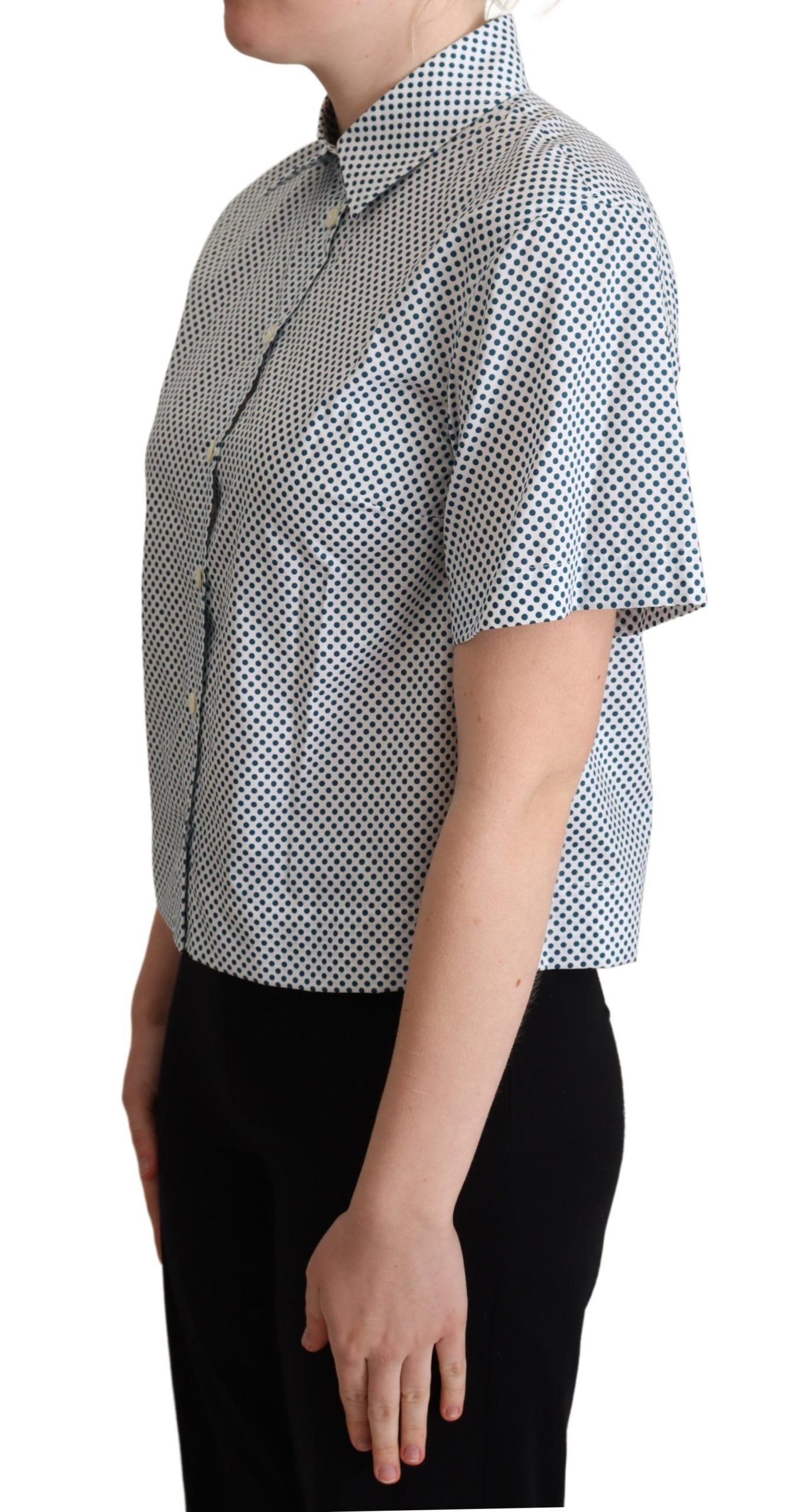 Dolce &amp; Gabbana Elegantes Poloshirt aus Baumwolle mit Punkten