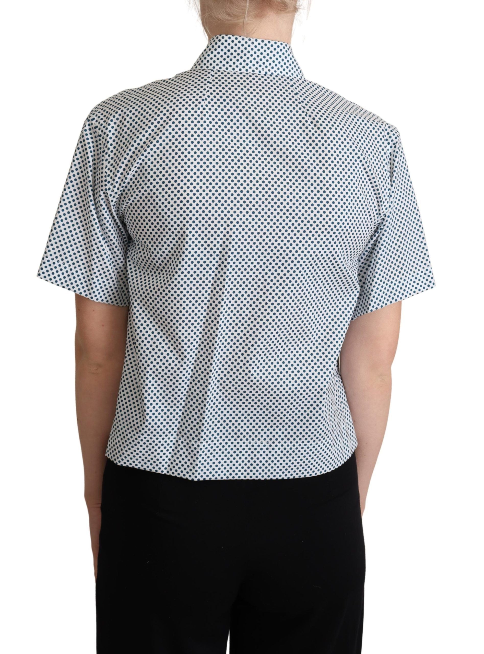 Dolce &amp; Gabbana Tricou polo elegant cu buline din bumbac