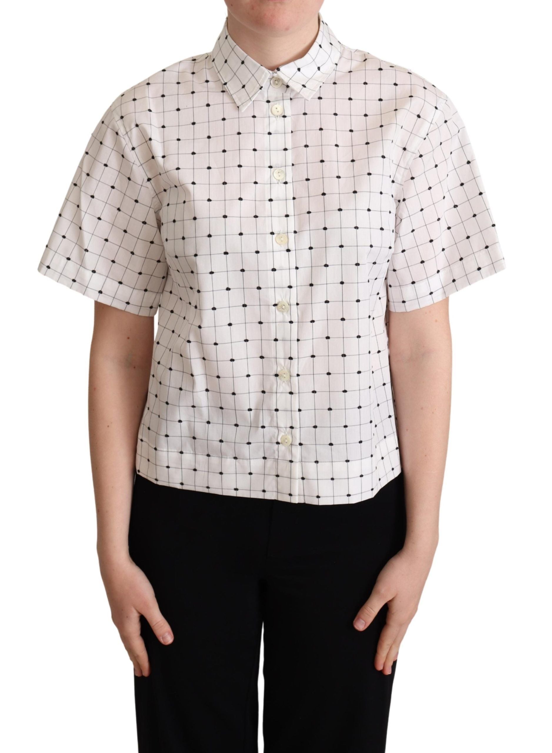 Dolce &amp; Gabbana Schickes Poloshirt mit monochromen Punkten