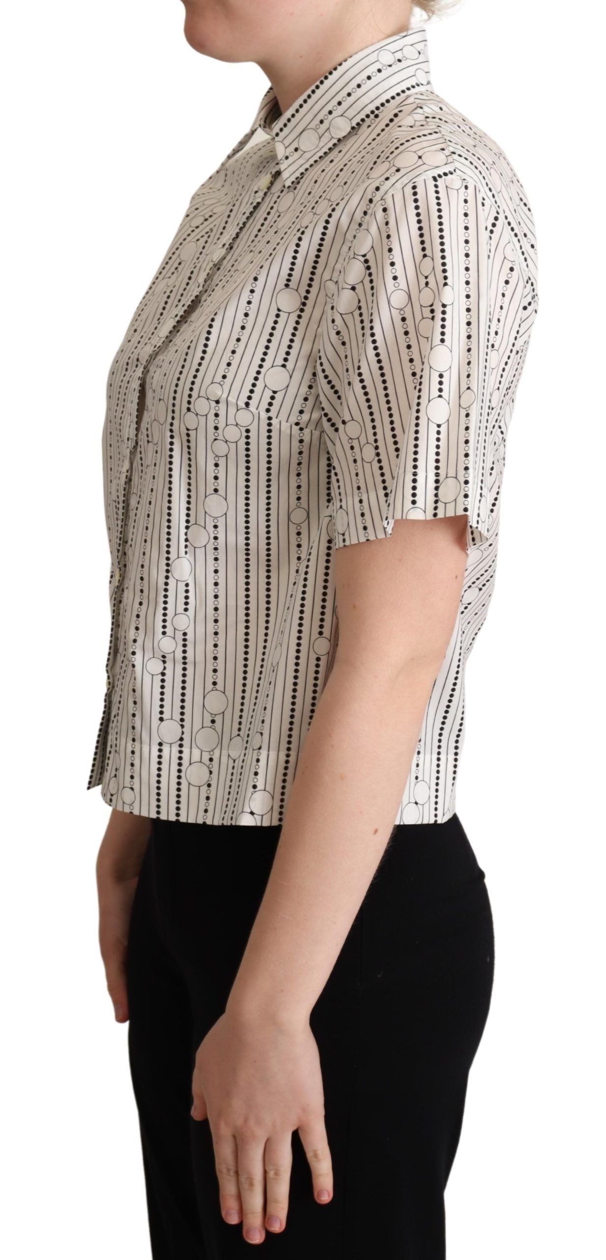 Dolce &amp; Gabbana Top polo cu guler elegant geometric