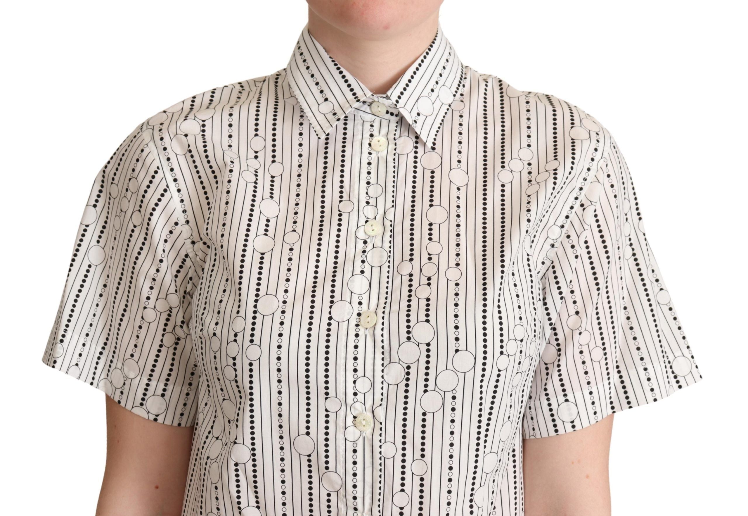 Dolce &amp; Gabbana Top polo cu guler elegant geometric