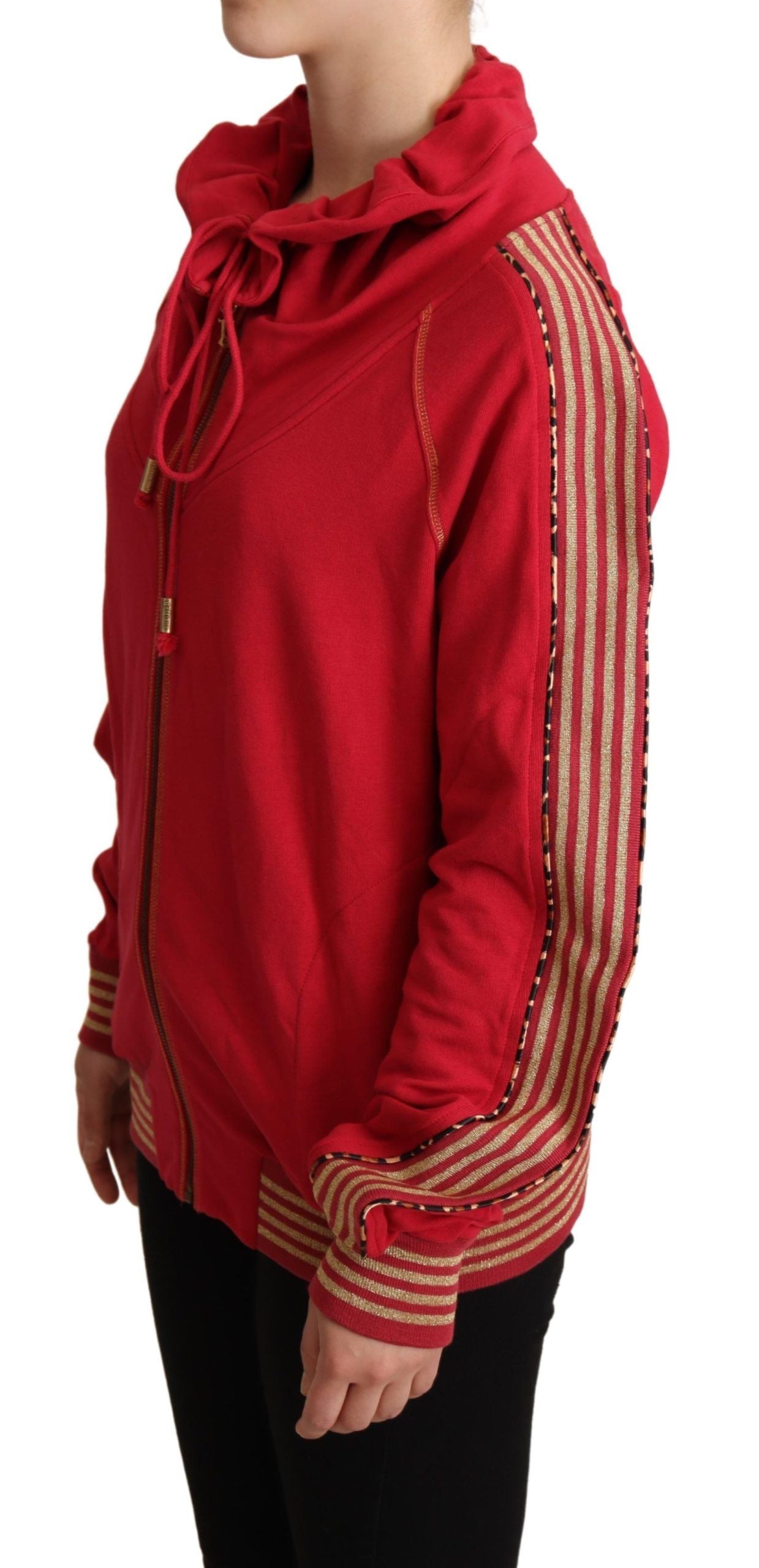 John Galliano – Kapuzenjacke aus Baumwolle mit durchgehendem Reißverschluss in strahlendem Rot