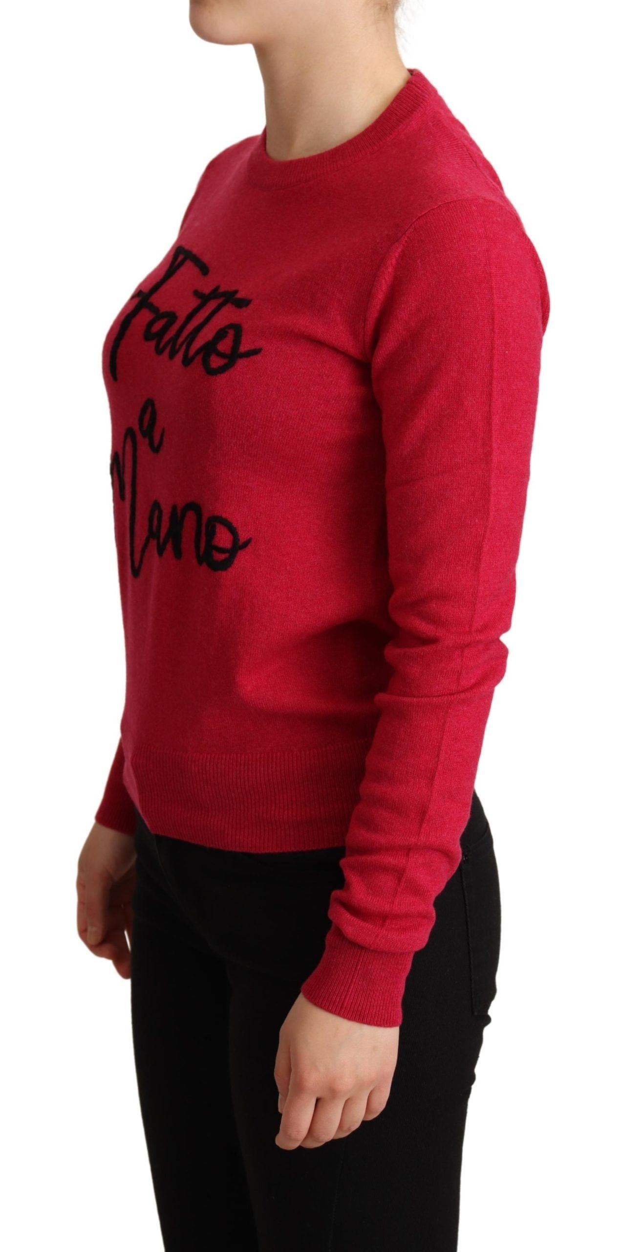 Dolce &amp; Gabbana Schicker Rundhalspullover aus Kaschmirmischung in Rosa