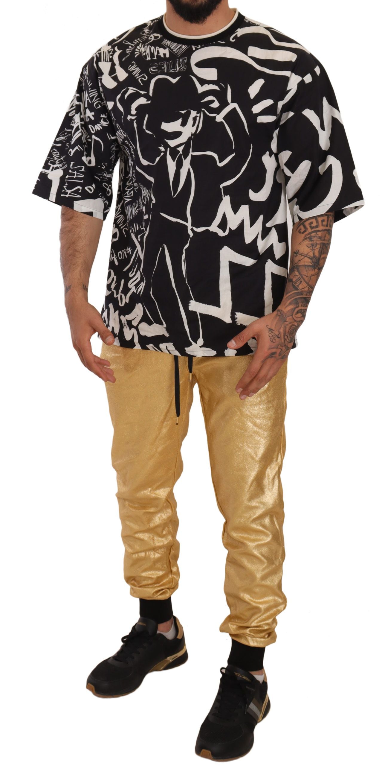 Dolce &amp; Gabbana Goldene Jogginghose „Jahr des Schweins“