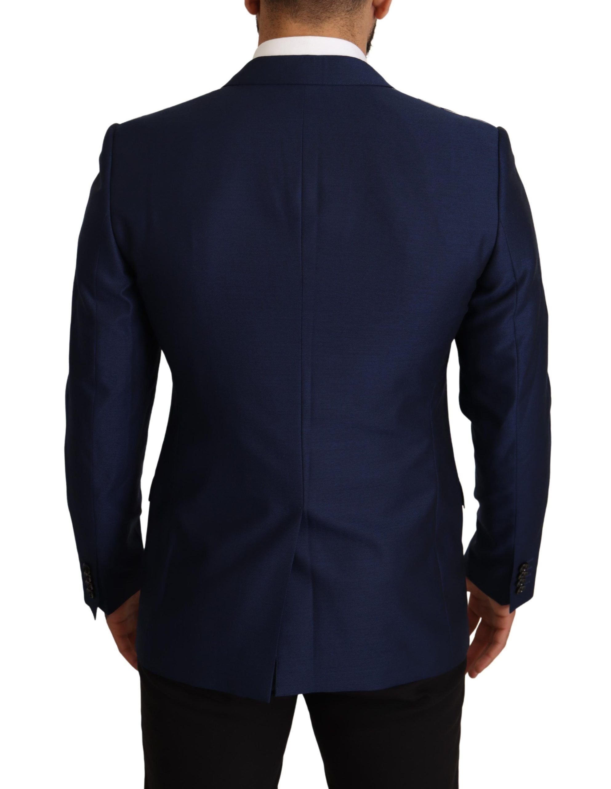 Dolce &amp; Gabbana – Marineblauer Martini-Blazer aus Schurwolle