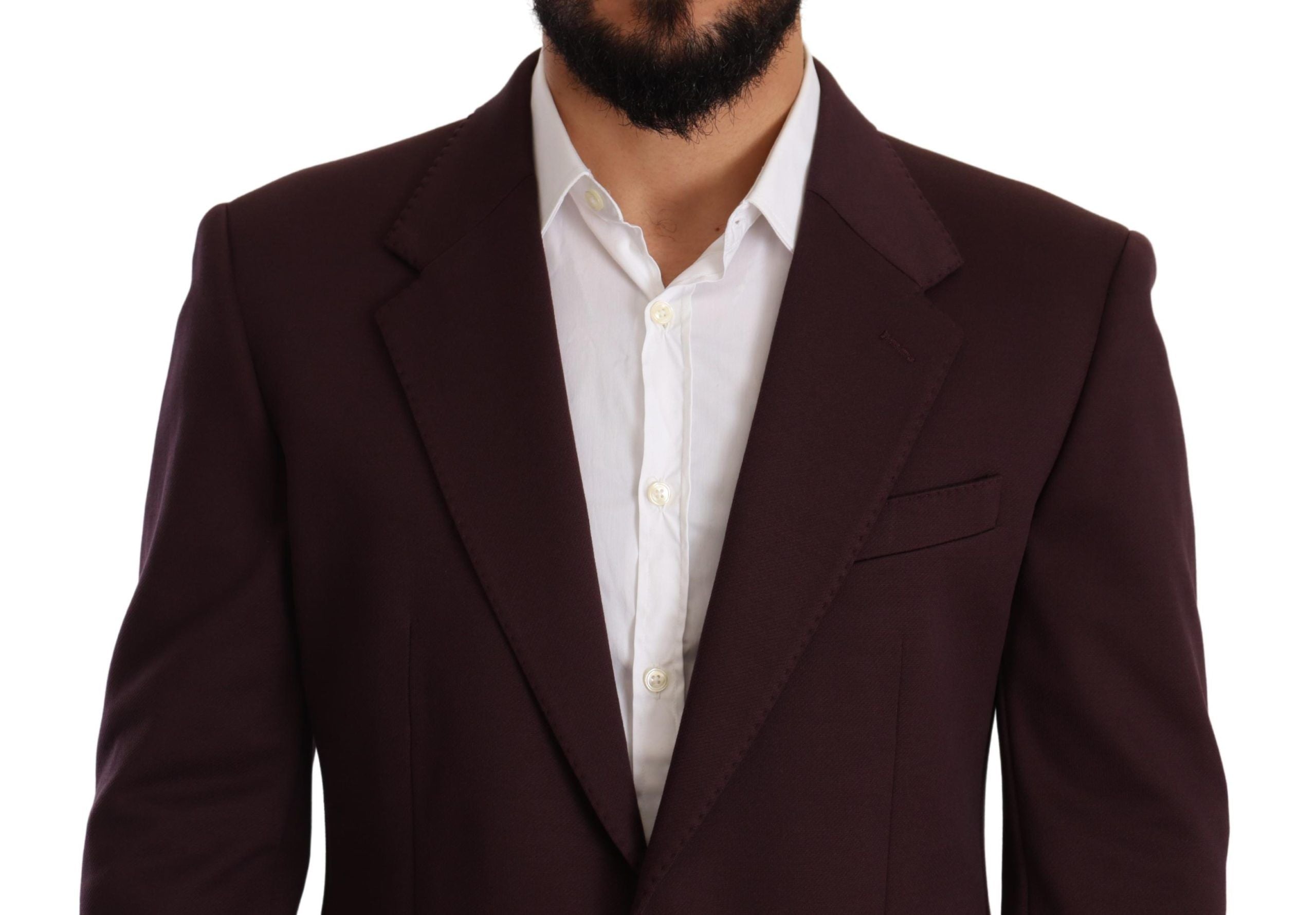 Dolce & Gabbana Purple Cotton Slim Blazer Jacket