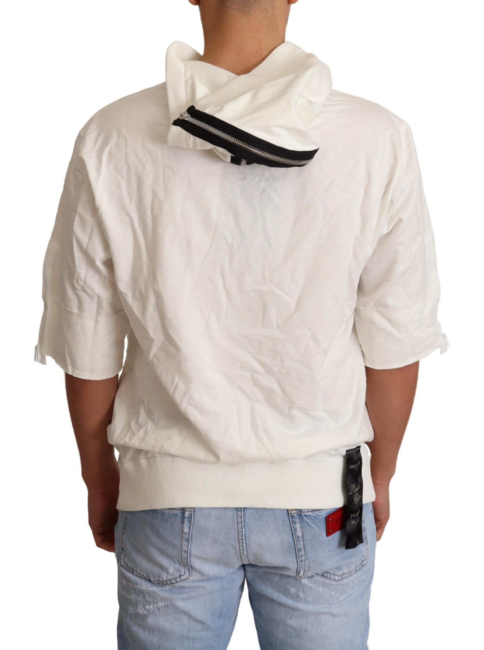 Pulover cu glugă din bumbac rafinat Off-White Dolce &amp; Gabbana