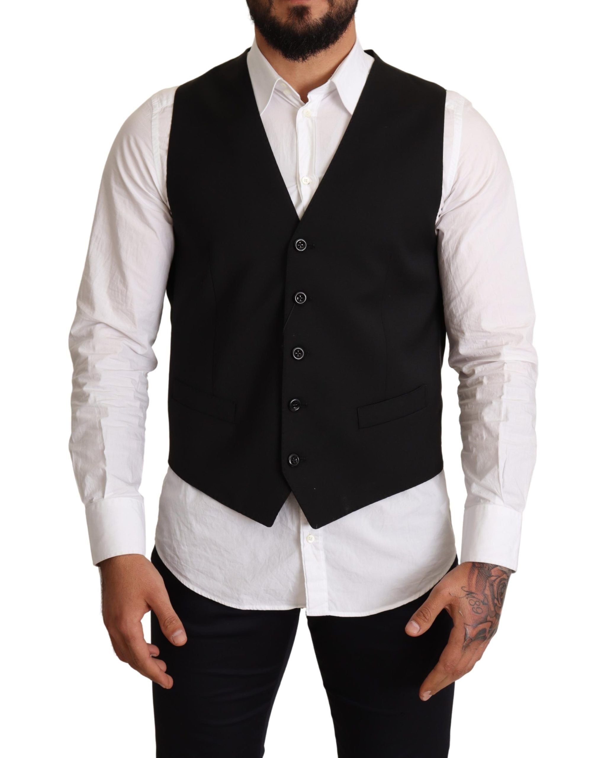 Vestă elegantă neagră Dolce &amp; Gabbana