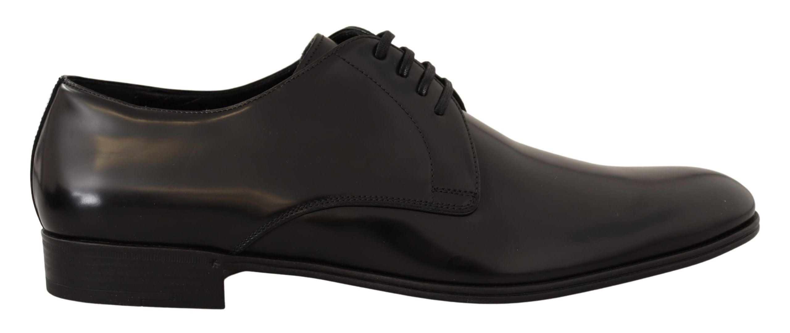 Dolce &amp; Gabbana Elegante Derby-Schuhe aus schwarzem Leder