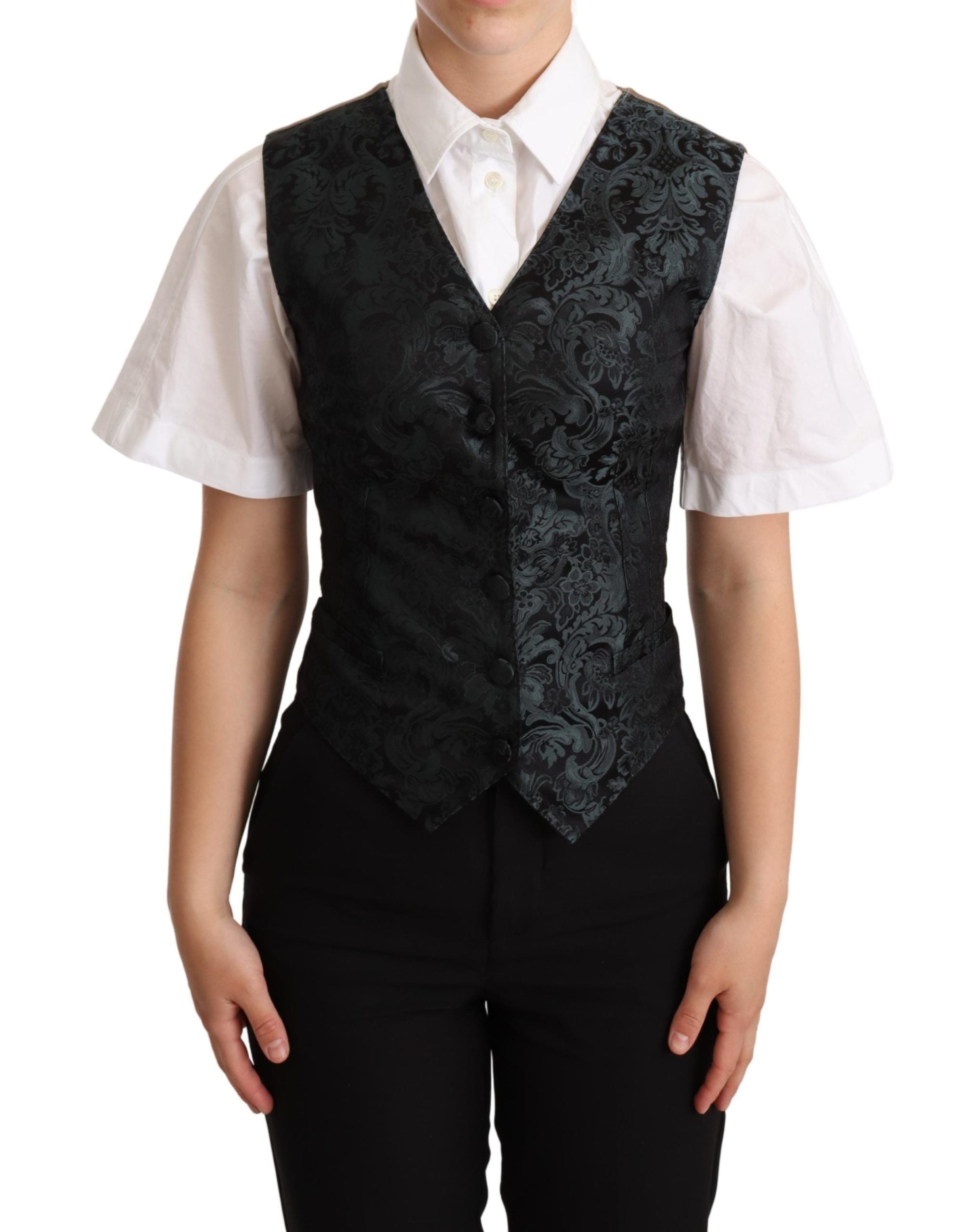 Vestă Dolce &amp; Gabbana cu imprimeu floral jacquard fermecător
