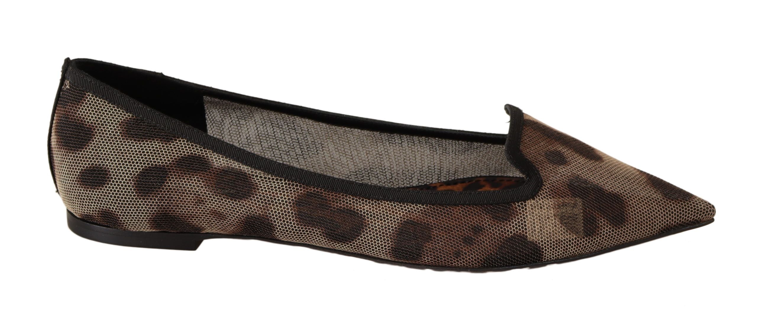 Dolce &amp; Gabbana – Elegante, flache Loafer mit Leopardenmuster
