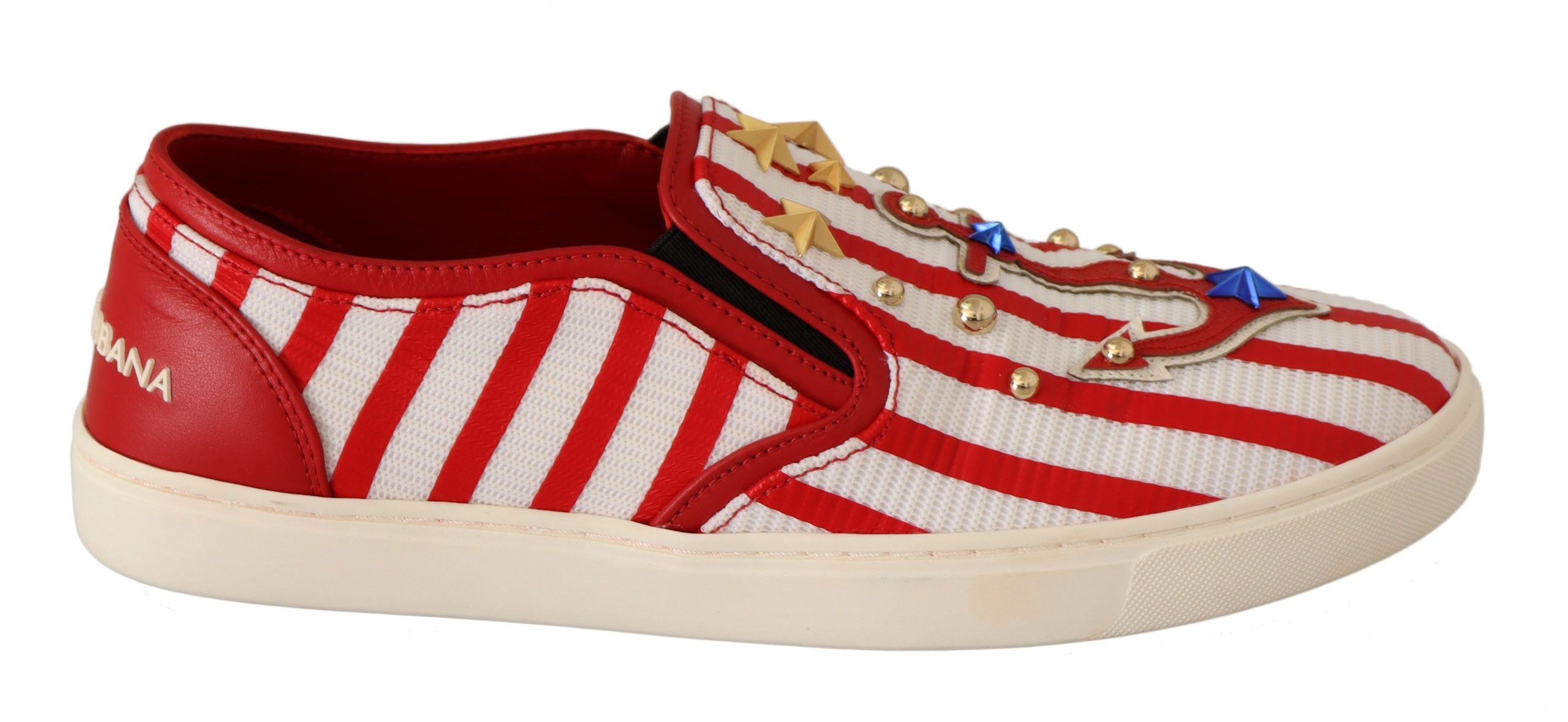 Dolce &amp; Gabbana – Loafer mit Streifenmuster und Nieten