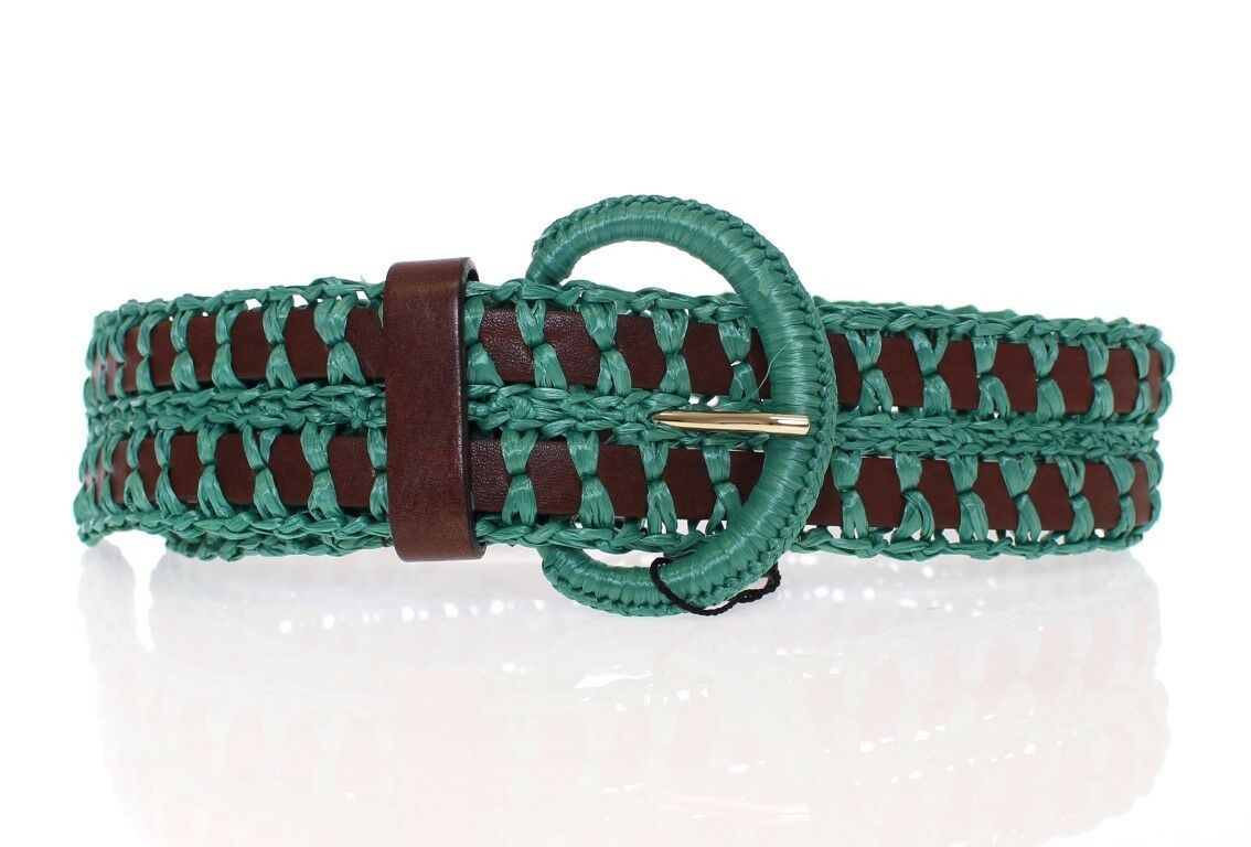 Dolce &amp; Gabbana Bezaubernder gewebter Raffia-Gürtel im Korsett-Stil