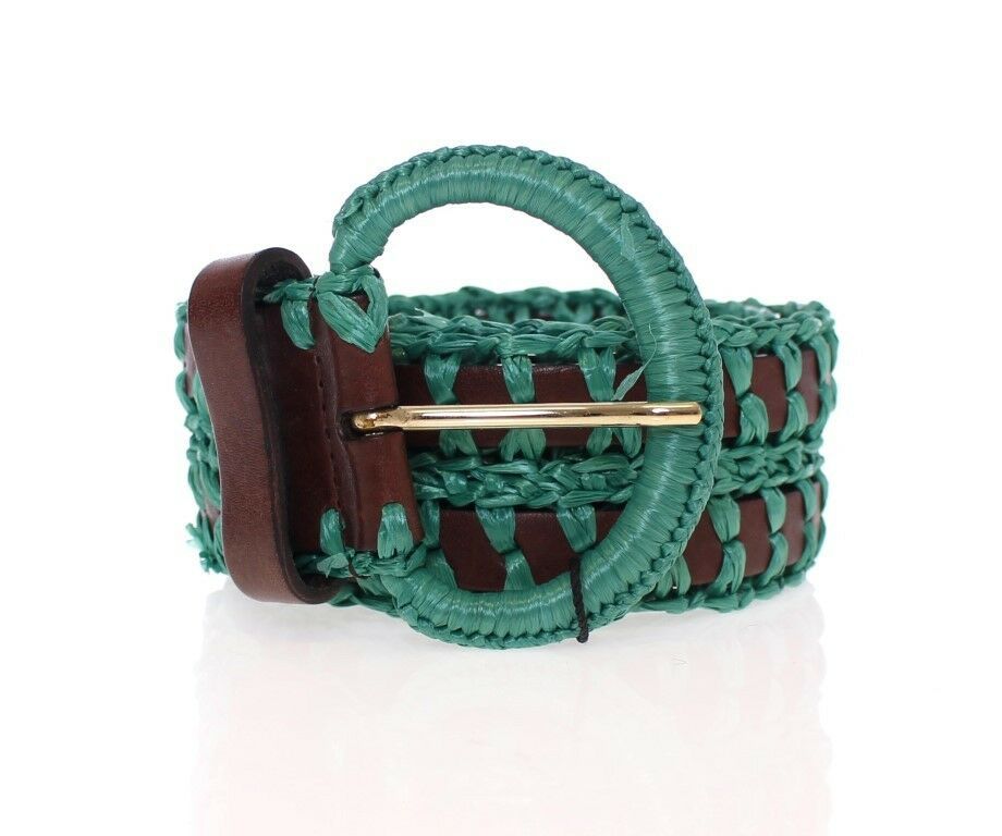 Dolce &amp; Gabbana Bezaubernder gewebter Raffia-Gürtel im Korsett-Stil