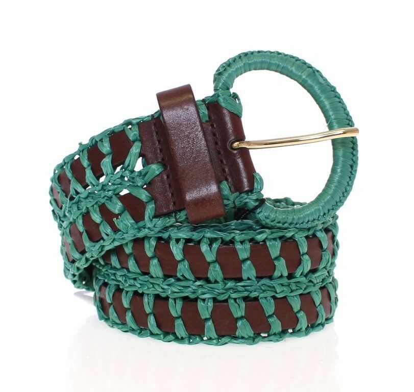 Dolce &amp; Gabbana Bezaubernder gewebter Raffia-Gürtel im Korsett-Stil
