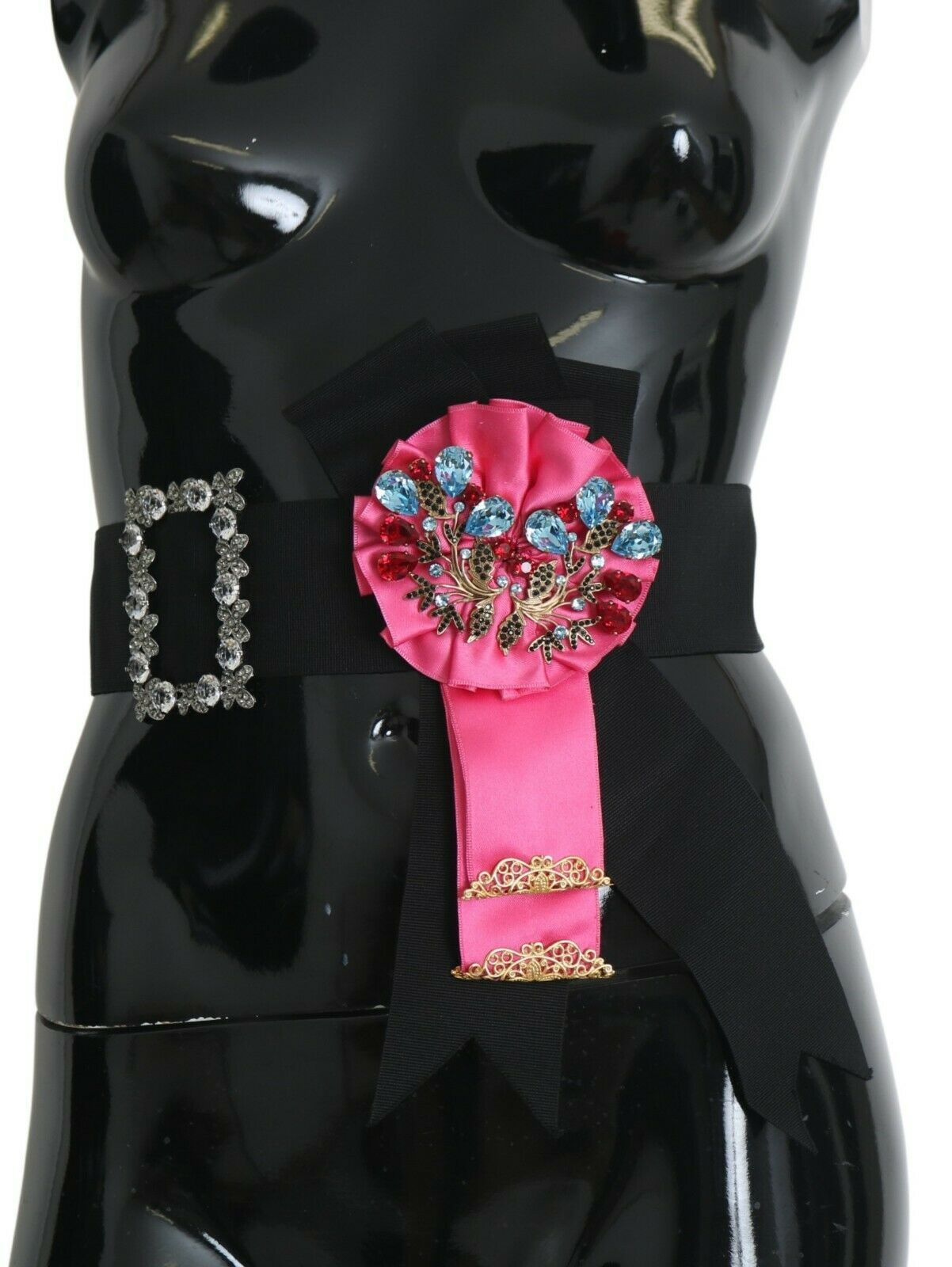 Dolce &amp; Gabbana Eleganter Taillengürtel mit Blumenmuster und Kristallen