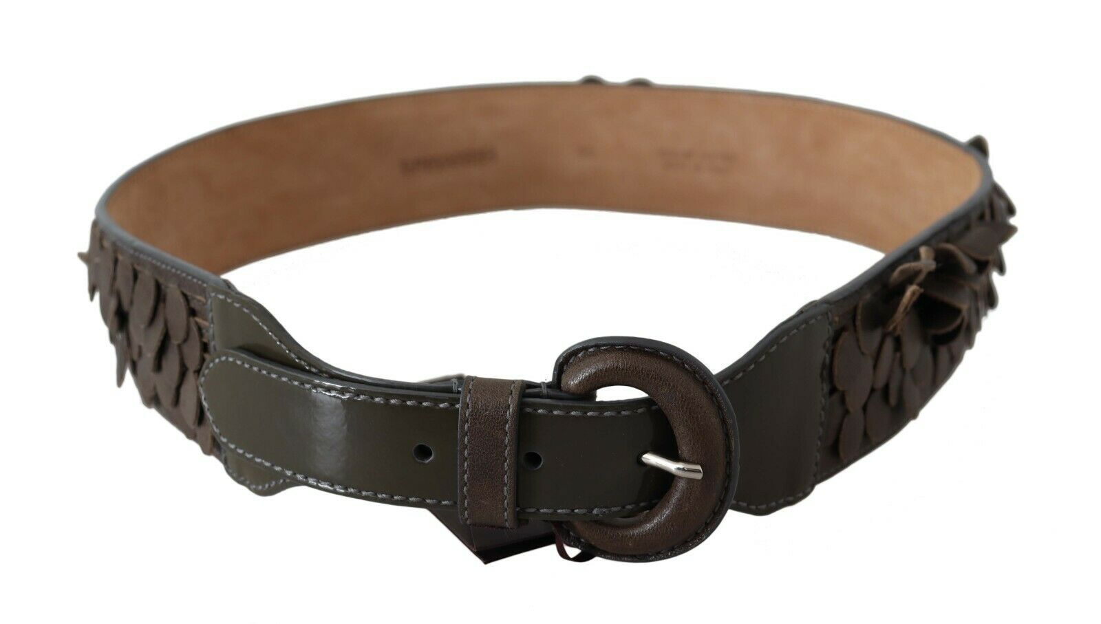 Ermanno Scervino Schicker brauner Ledergürtel mit Fransen