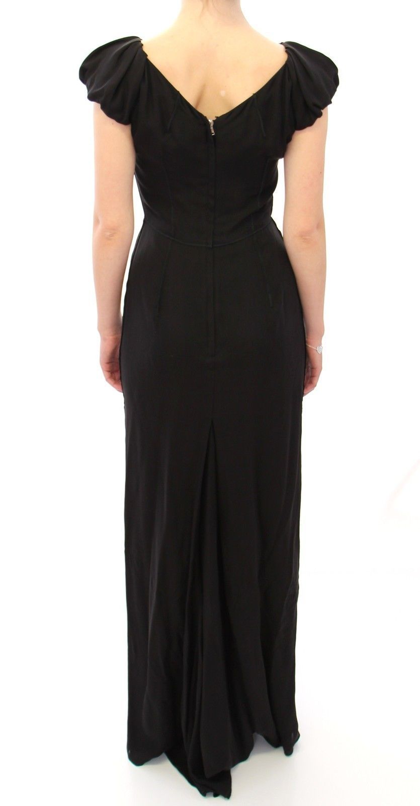 Dolce &amp; Gabbana Elegantes kurzärmeliges Abendkleid aus Seide