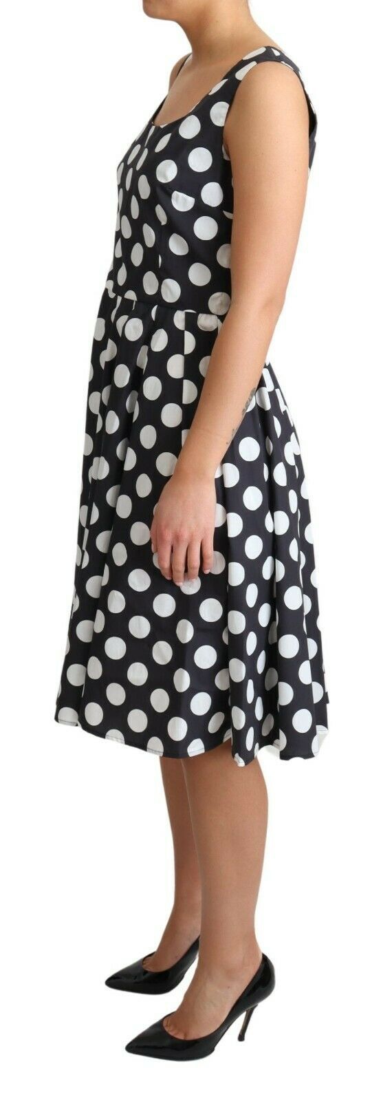 Dolce &amp; Gabbana – Ärmelloses A-Linien-Kleid mit Polka Dots