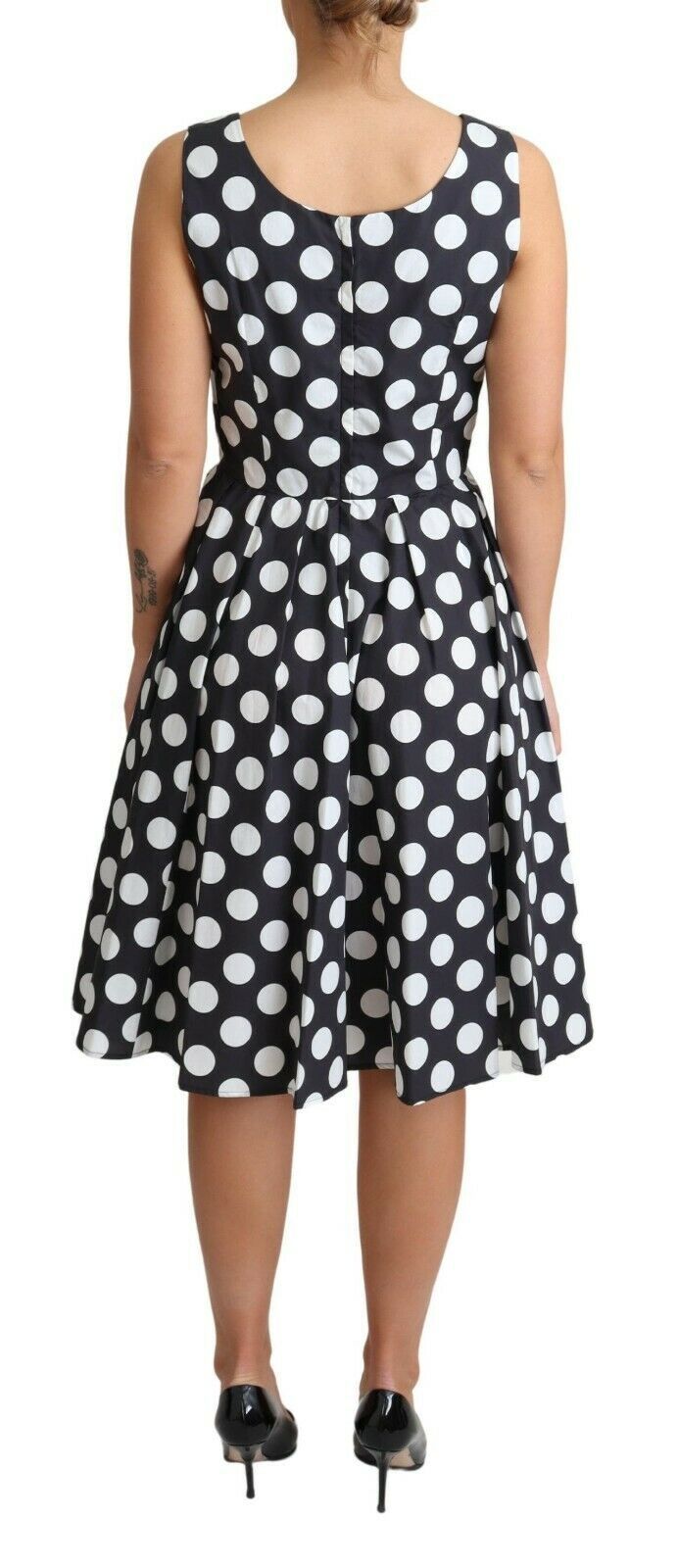 Dolce &amp; Gabbana – Ärmelloses A-Linien-Kleid mit Polka Dots