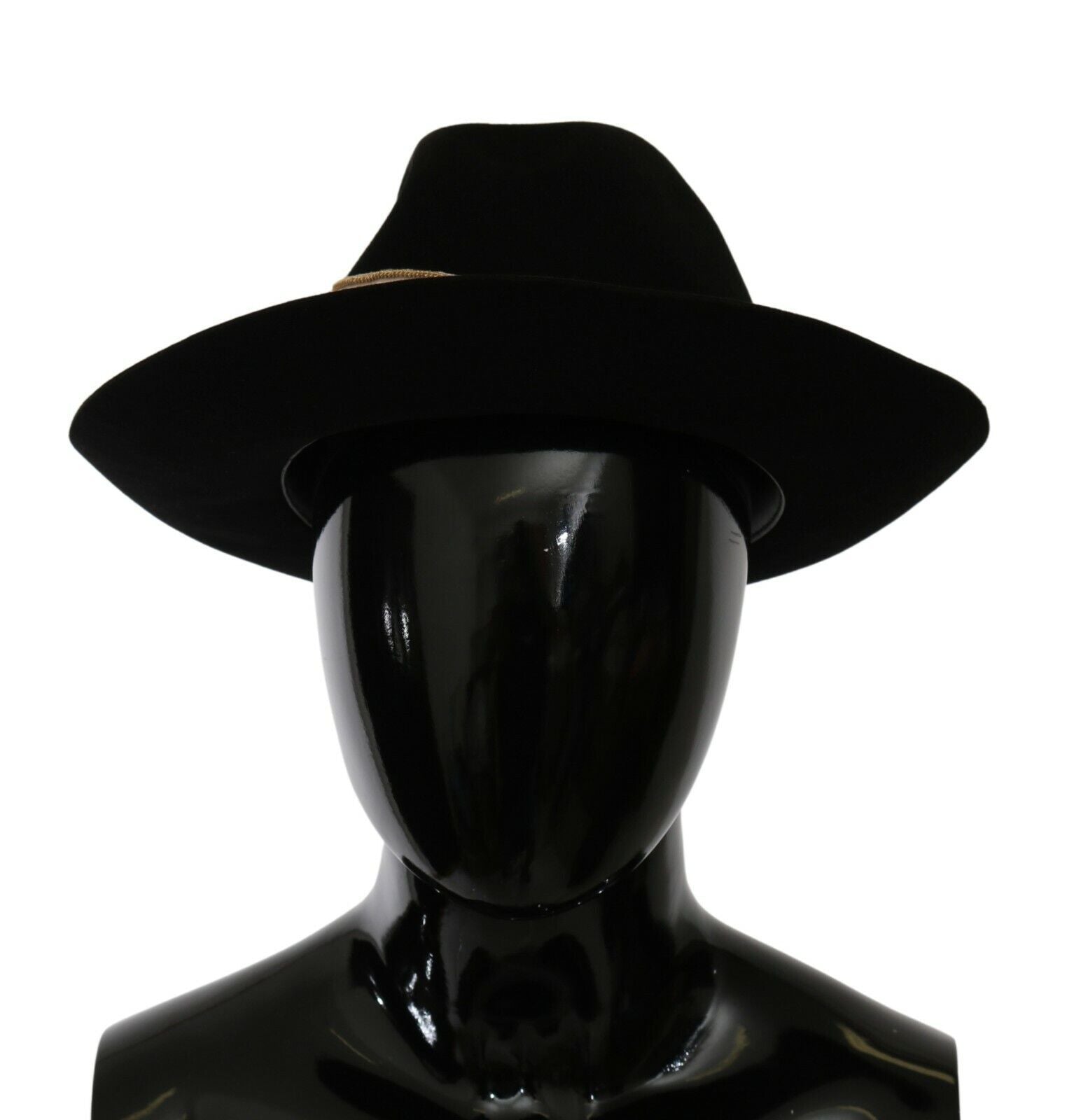 Pălărie Panama Dolce &amp; Gabbana Elegant Black Lapin cu boruri largi