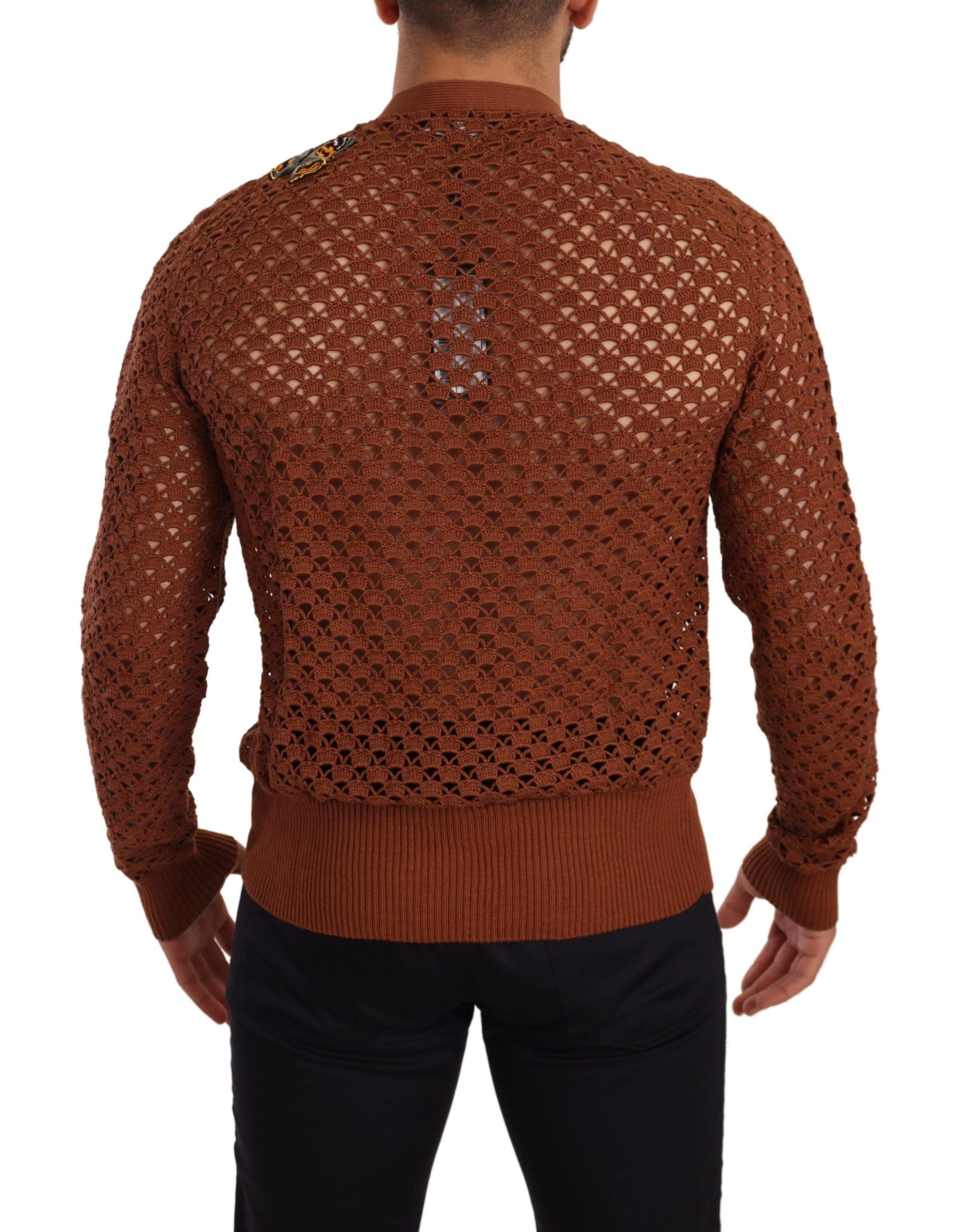 Cardigan Dolce &amp; Gabbana Refined Elegance cu broderie multicoloră