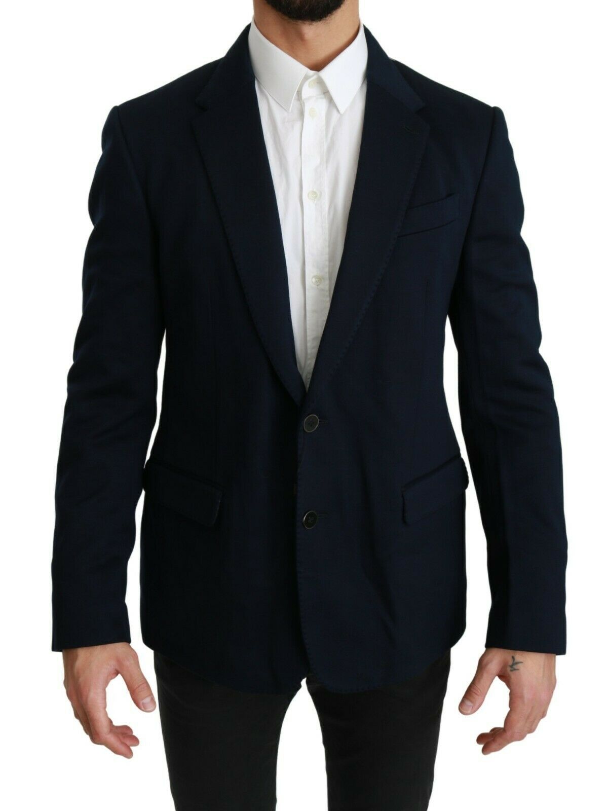 Dolce &amp; Gabbana Eleganter Slim Fit Dunkelblauer Herrenblazer