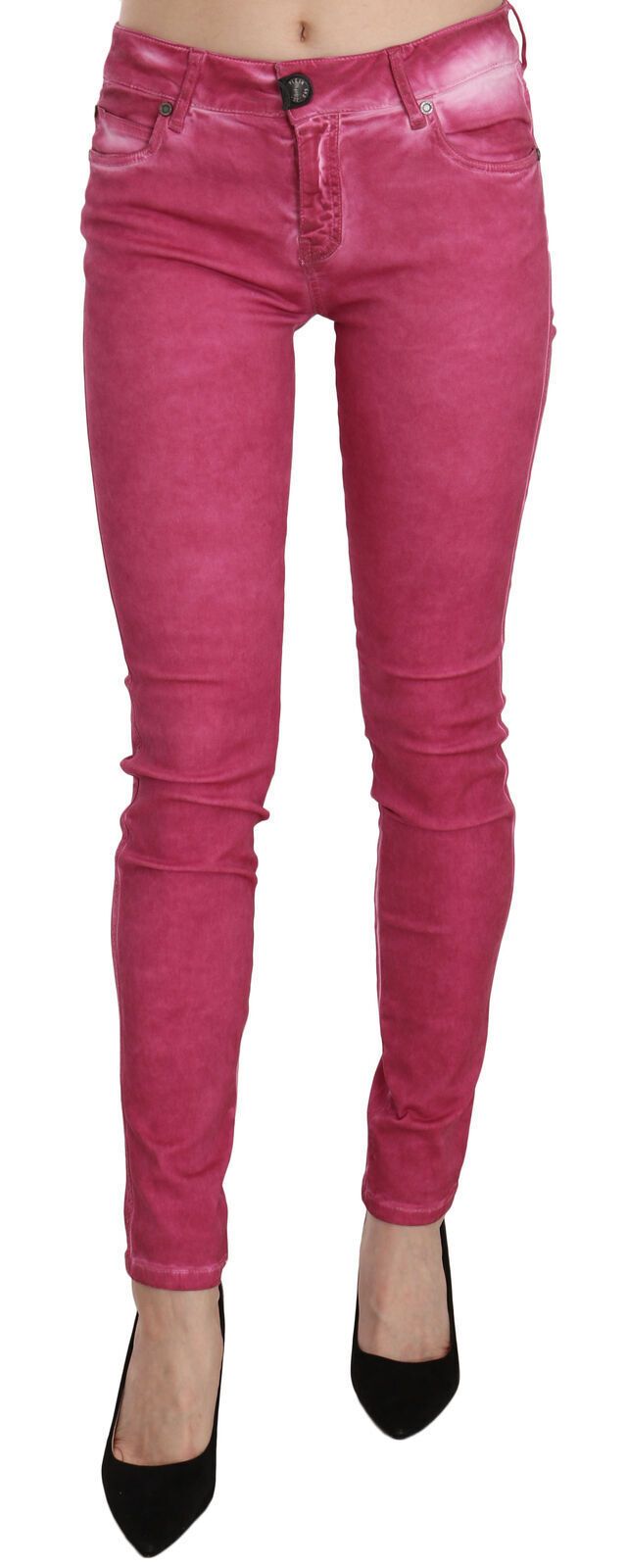 Dolce &amp; Gabbana Schicke, rosa Skinny-Hose mit mittlerer Taille