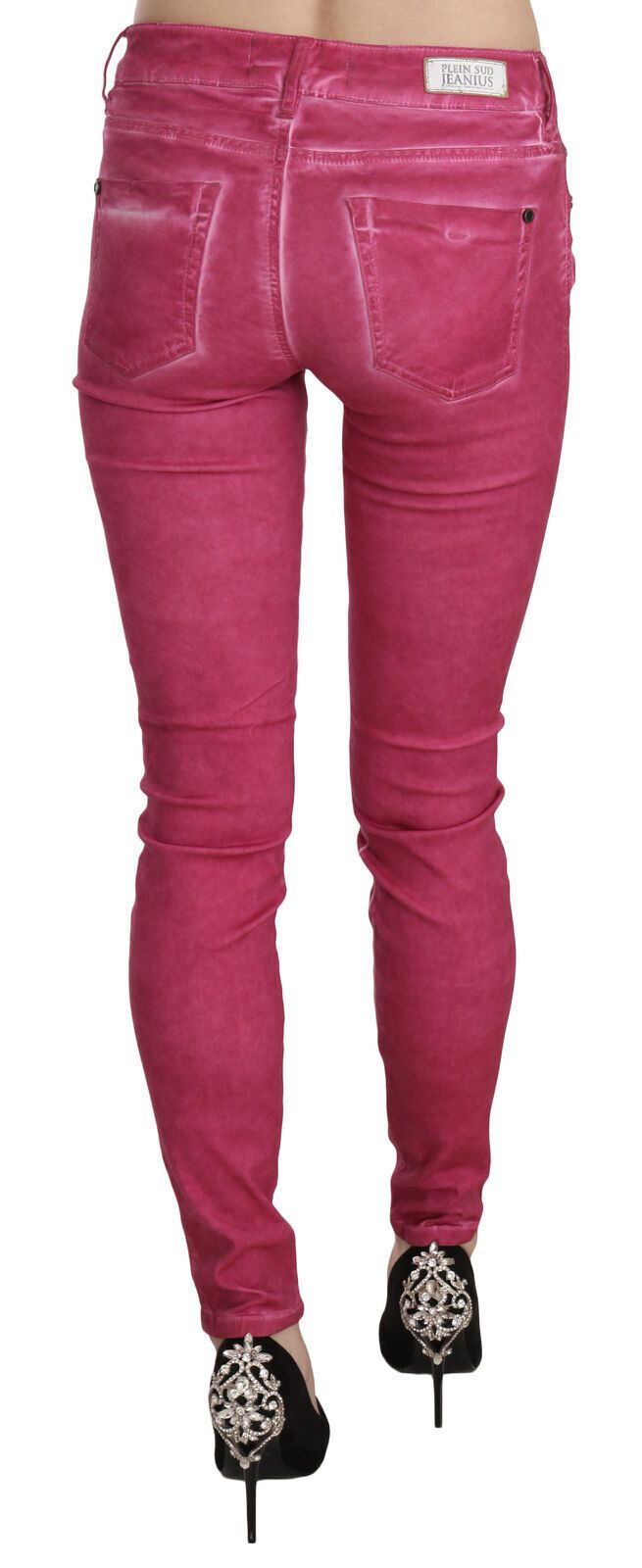 Pantaloni skinny roz cu talie medie Dolce &amp; Gabbana Chic