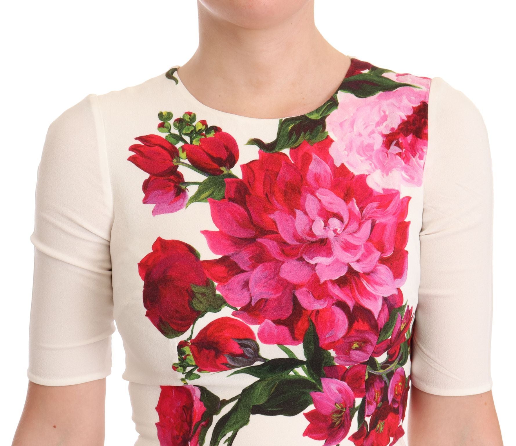 Rochie midi mulată elegantă cu imprimeu floral Dolce &amp; Gabbana