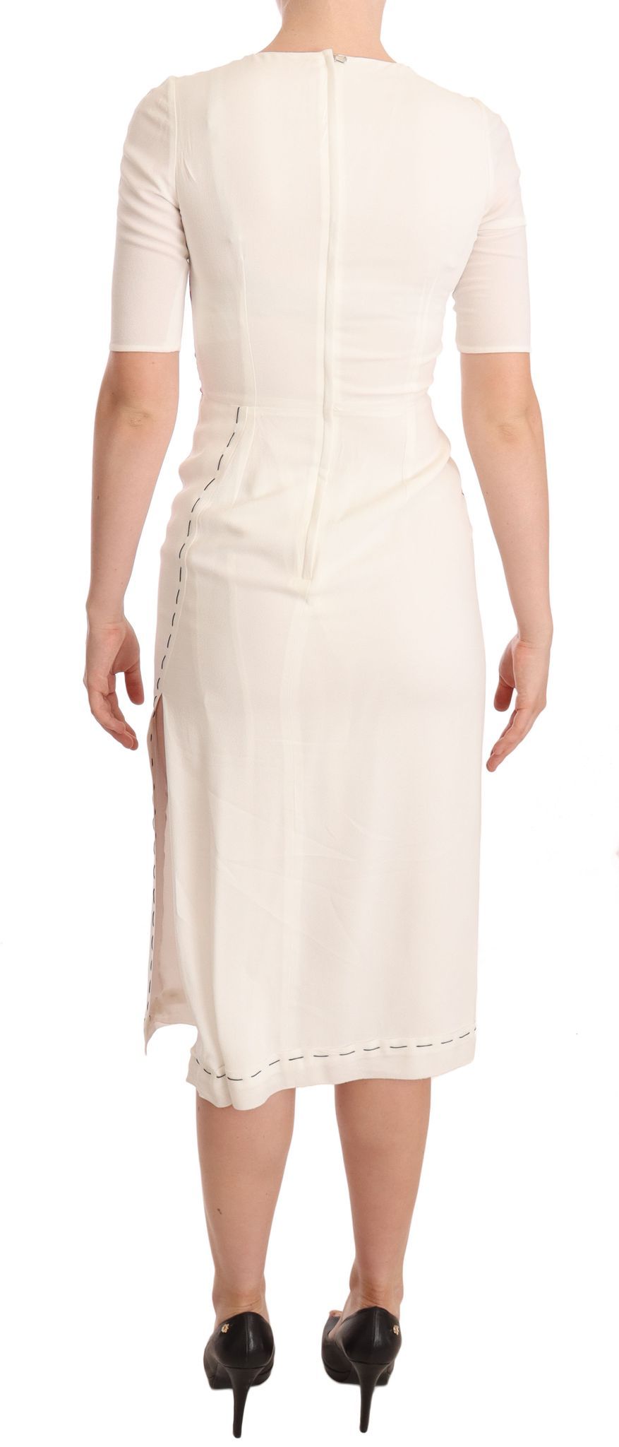 Dolce &amp; Gabbana – Elegantes, figurbetontes Midikleid mit Blumenmuster