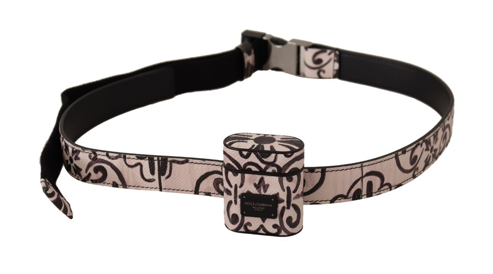 Husă Dolce &amp; Gabbana Chic Monochrome din piele pentru Airpods