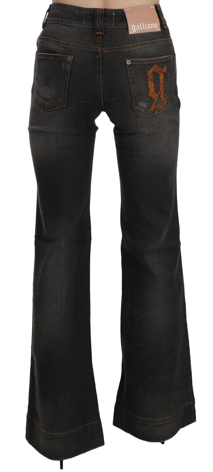 Dolce &amp; Gabbana – Svelte – Ausgestellter schwarzer Denim mit mittlerer Taille