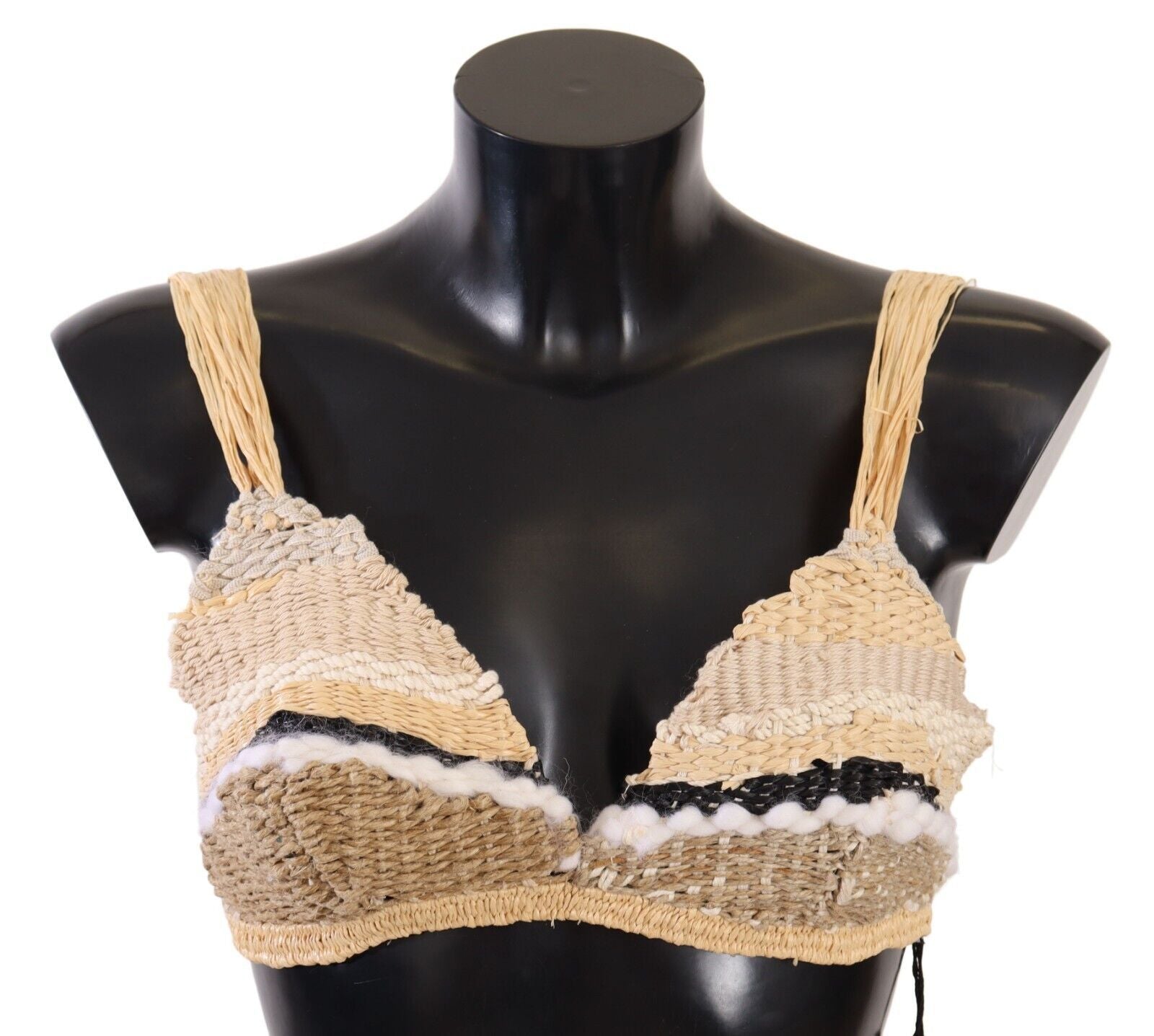 Dolce &amp; Gabbana Schickes, beiges, kurzes Häkeltop