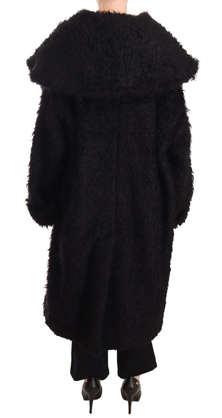 Dolce &amp; Gabbana Jachetă elegantă cu blană tip pelerină de podium