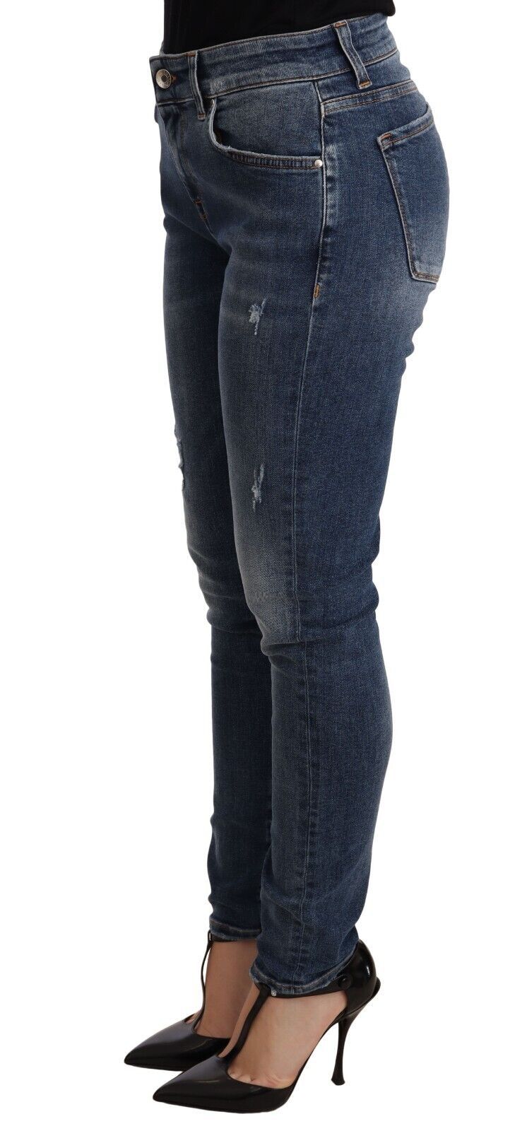 Dolce &amp; Gabbana Elegante Slim-Fit-Skinny-Jeans im Distressed-Look