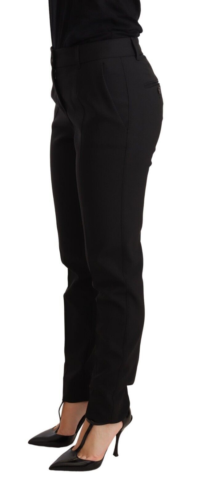 Dolce &amp; Gabbana Elegante, konisch zulaufende Hose aus Schurwolle
