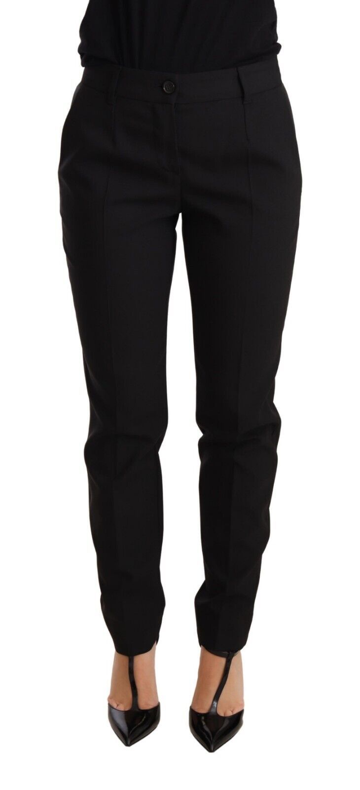Dolce &amp; Gabbana Elegante, konisch zulaufende Hose aus Schurwolle