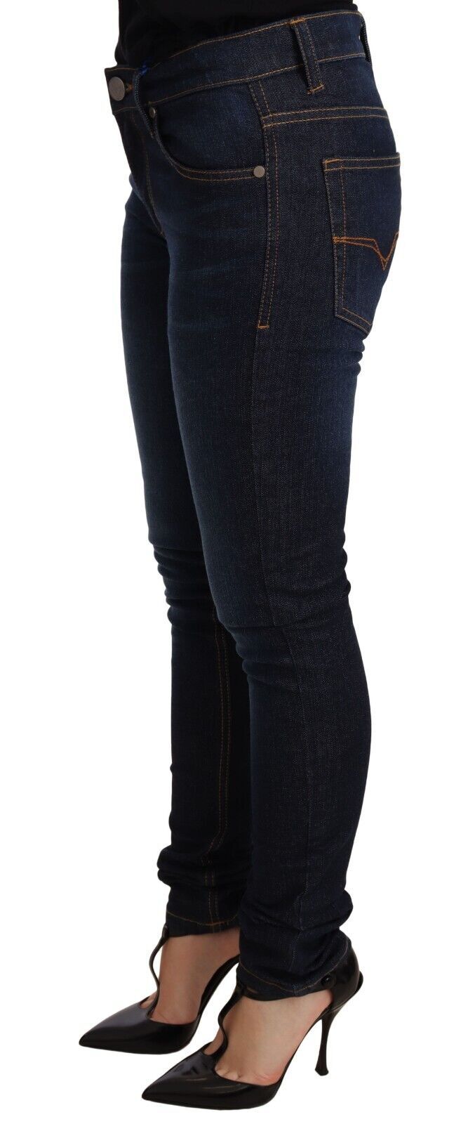 Versace Jeans Elegante Low Waist Skinny Designer Jeans