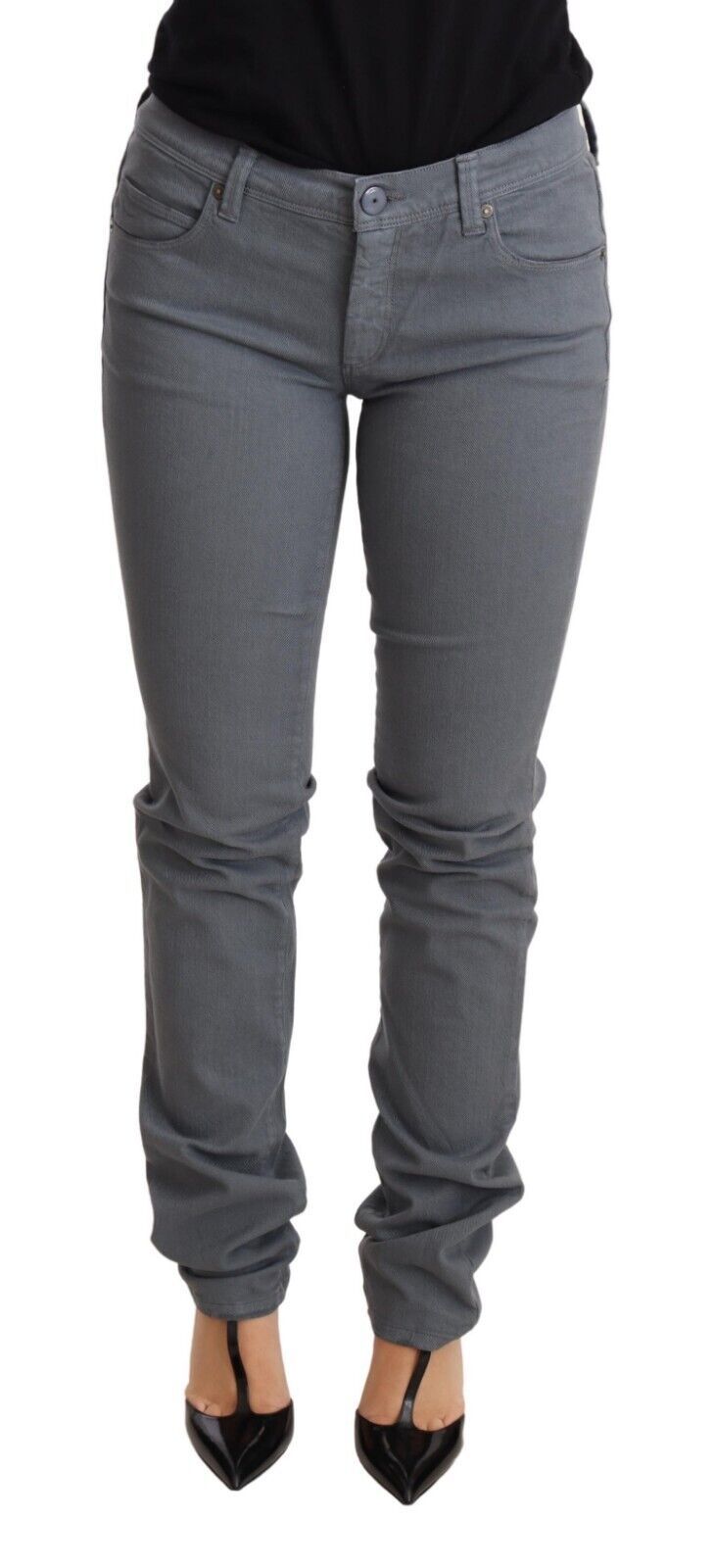 Ermanno Scervino – Elegante, graue Skinny-Jeans mit niedriger Taille