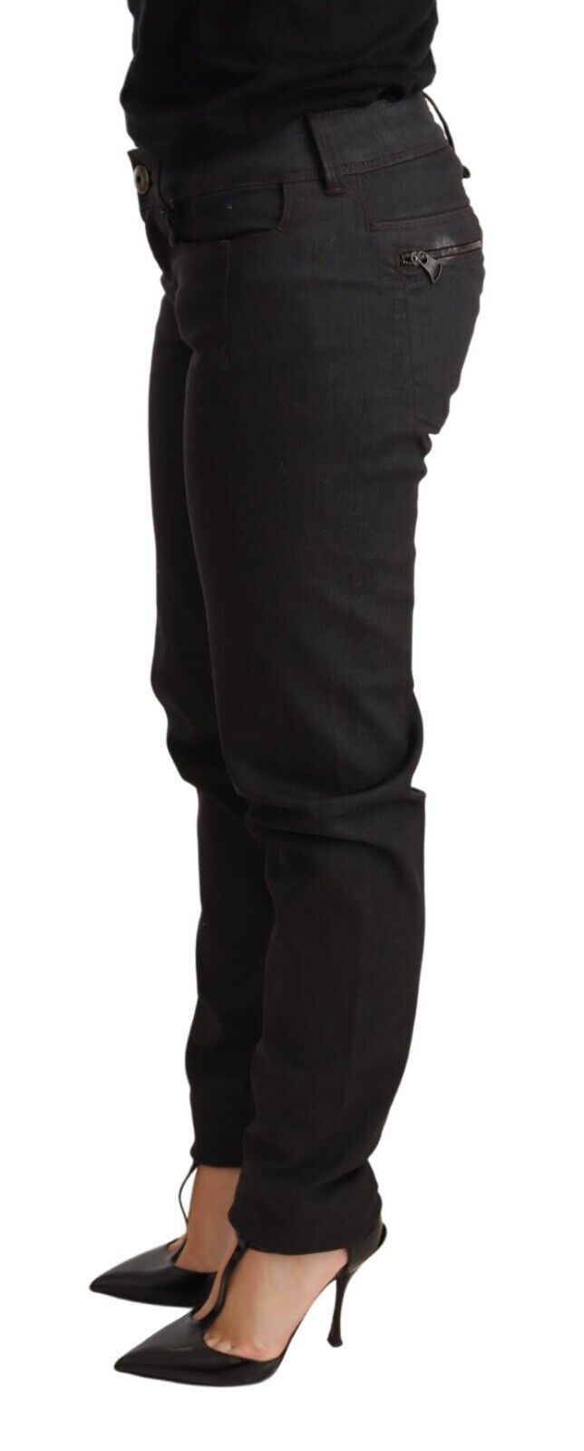 Ermanno Scervino Schicke schwarze Skinny Jeans mit niedriger Taille