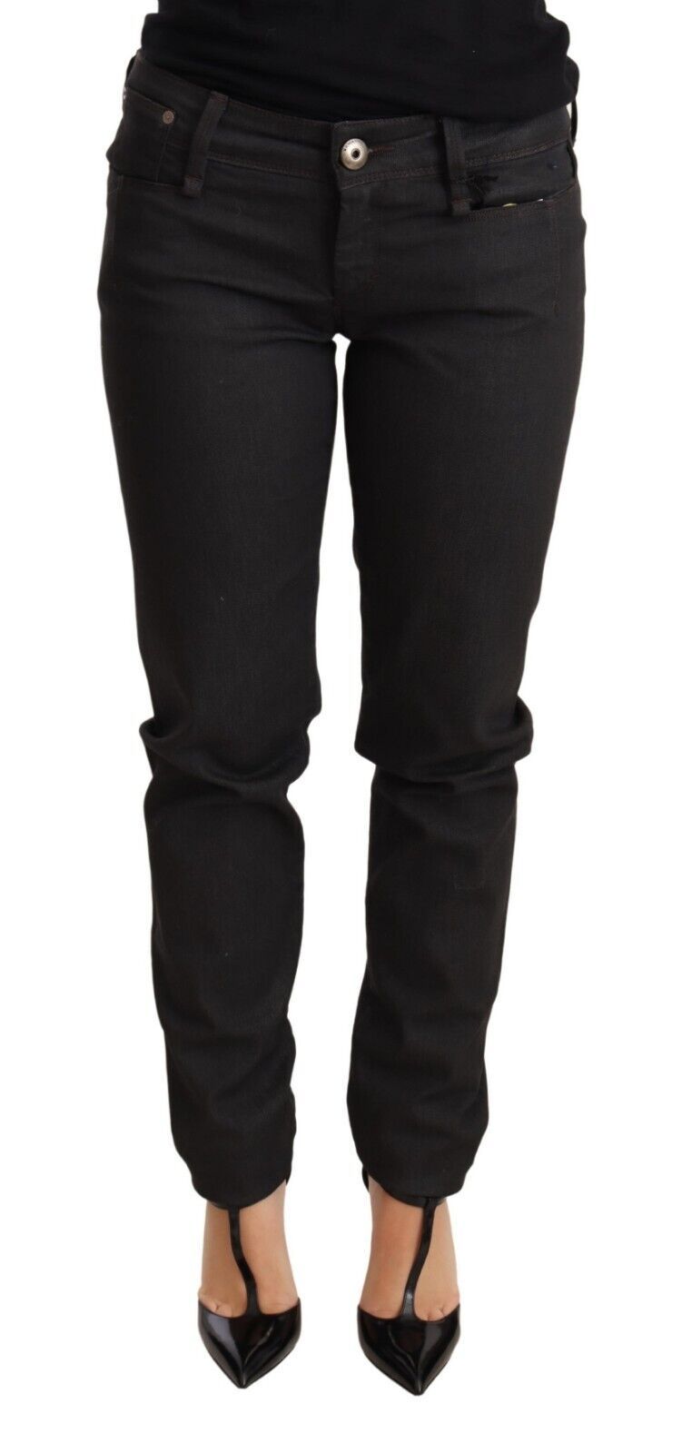 Ermanno Scervino Schicke schwarze Skinny Jeans mit niedriger Taille