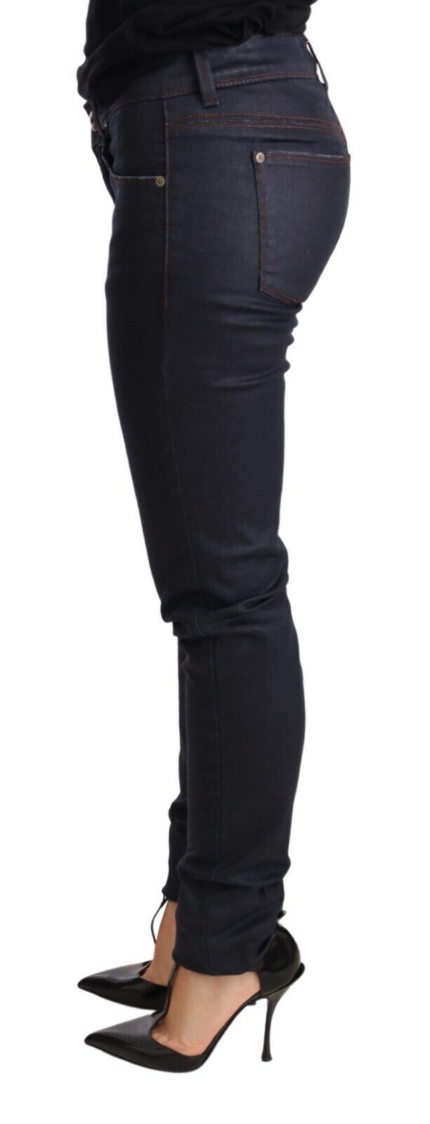 Ermanno Scervino Schicke dunkelblaue Skinny Jeans mit niedriger Taille